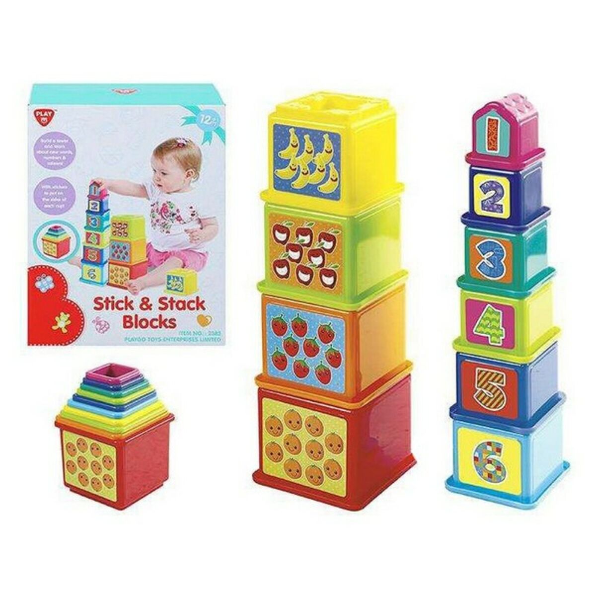 Bloques Apilables PlayGo 10,2 x 50,8 x 10,2 cm