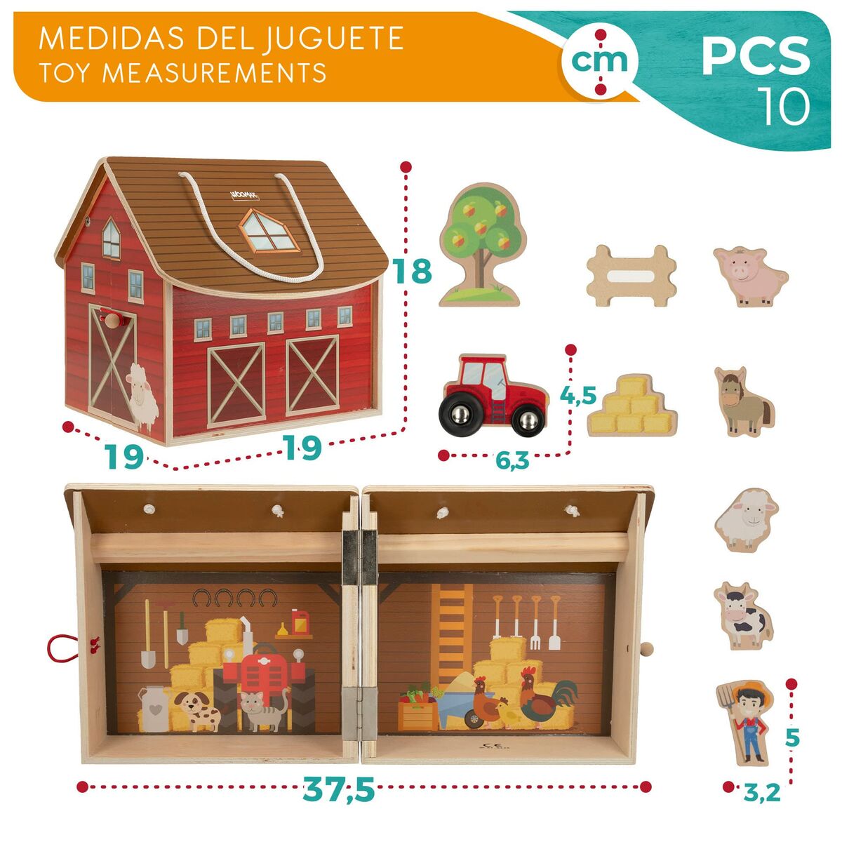 Granja con Animalitos Woomax (10 pcs)