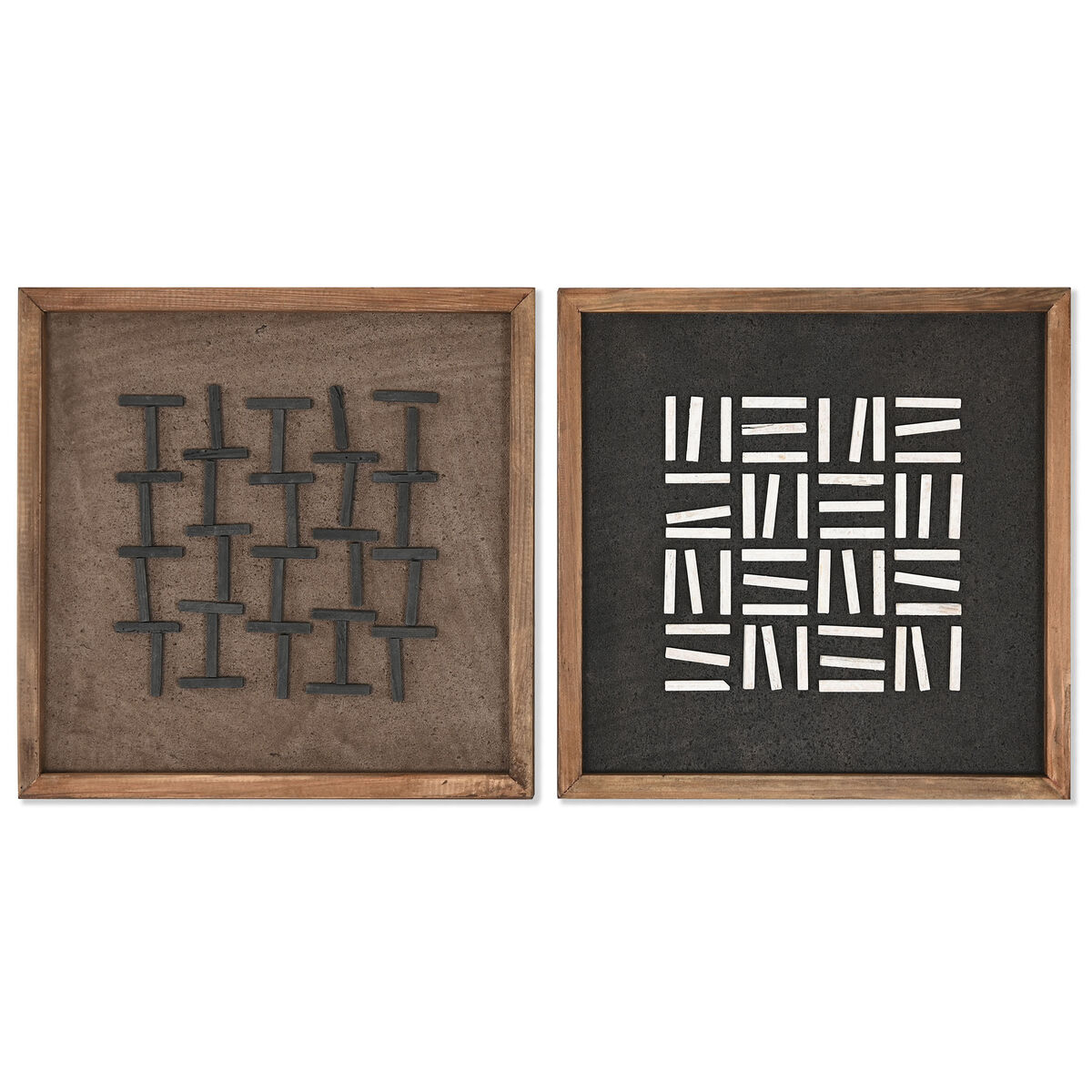 Cuadro Home ESPRIT Pino Madera Reciclada 44 x 8 x 44 cm 40,2 x 4 x 40,2 cm