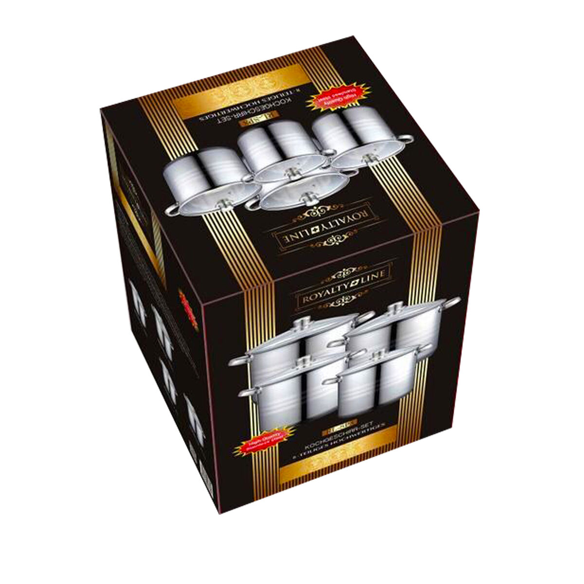 Batería de Cocina Royalty Line SP1  Acero 6 Piezas