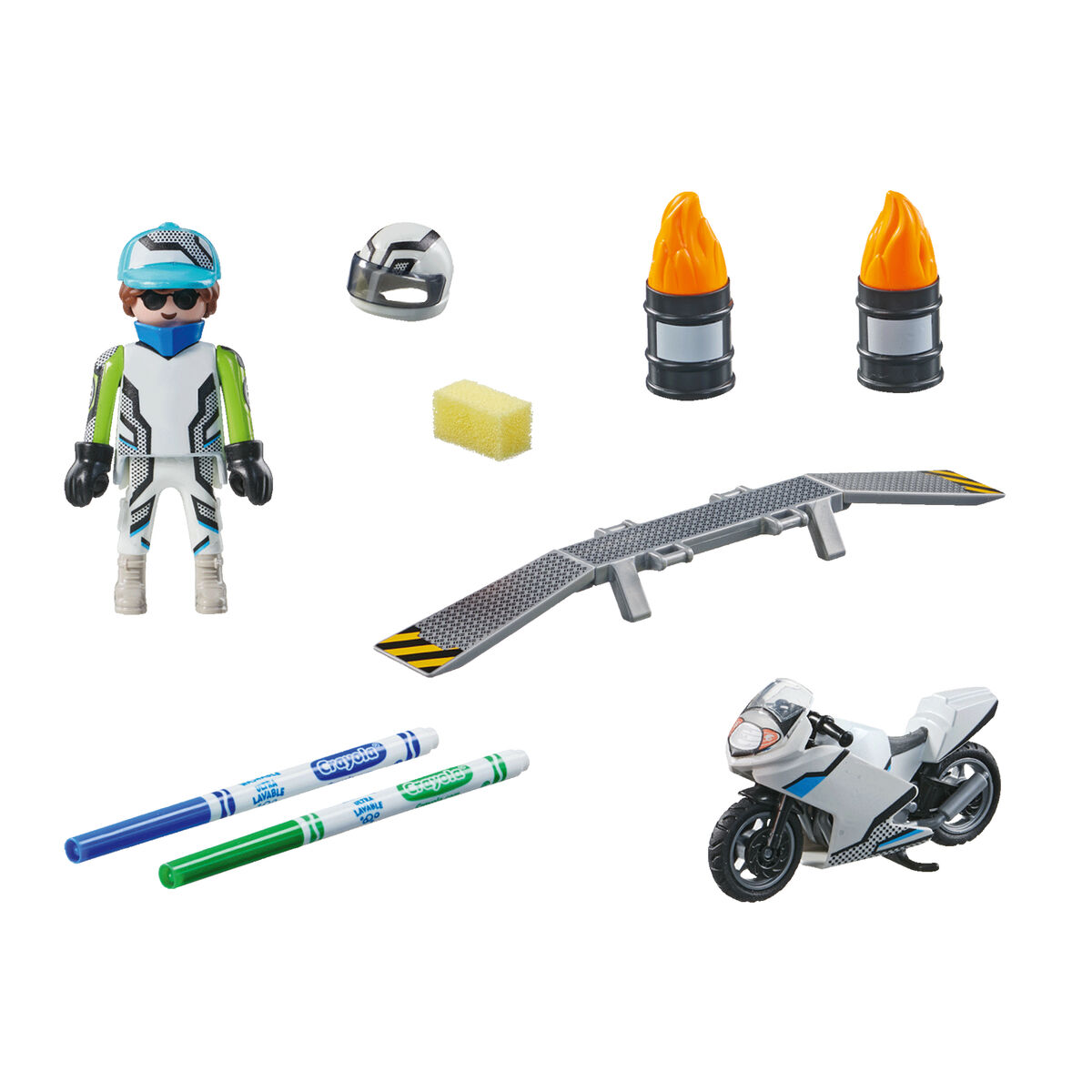 Playset Playmobil Color Moto 18 Piezas