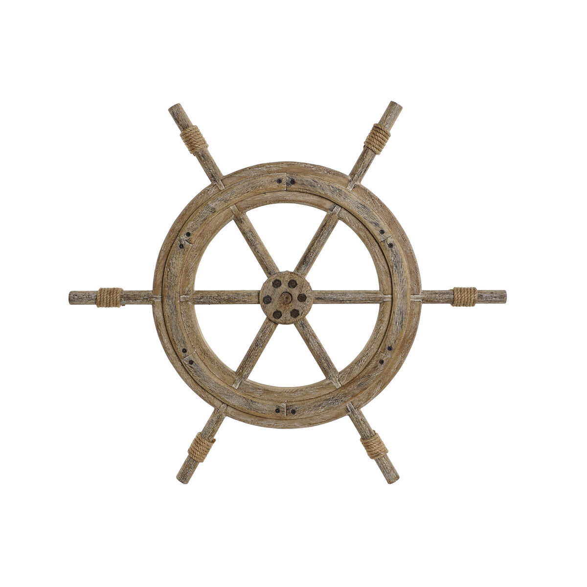 Decoración de Pared Home ESPRIT Natural Timón Acabado envejecido 75 x 4 x 66 cm