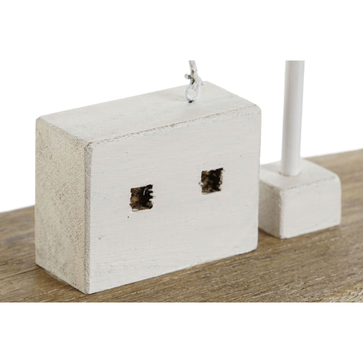 Figura Decorativa Home ESPRIT Blanco Natural Velero Marinero Acabado envejecido 54 x 15 x 61,5 cm