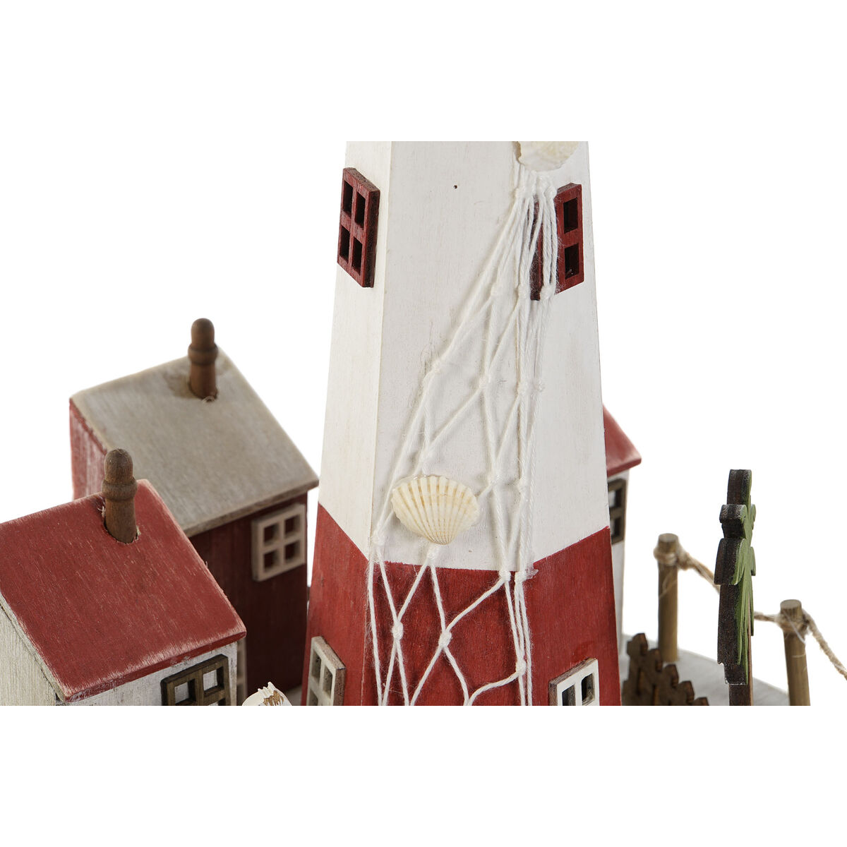 Decoración luminosa Home ESPRIT Madera Aluminio Faro 20 x 20 x 30,5 cm (2 Unidades)