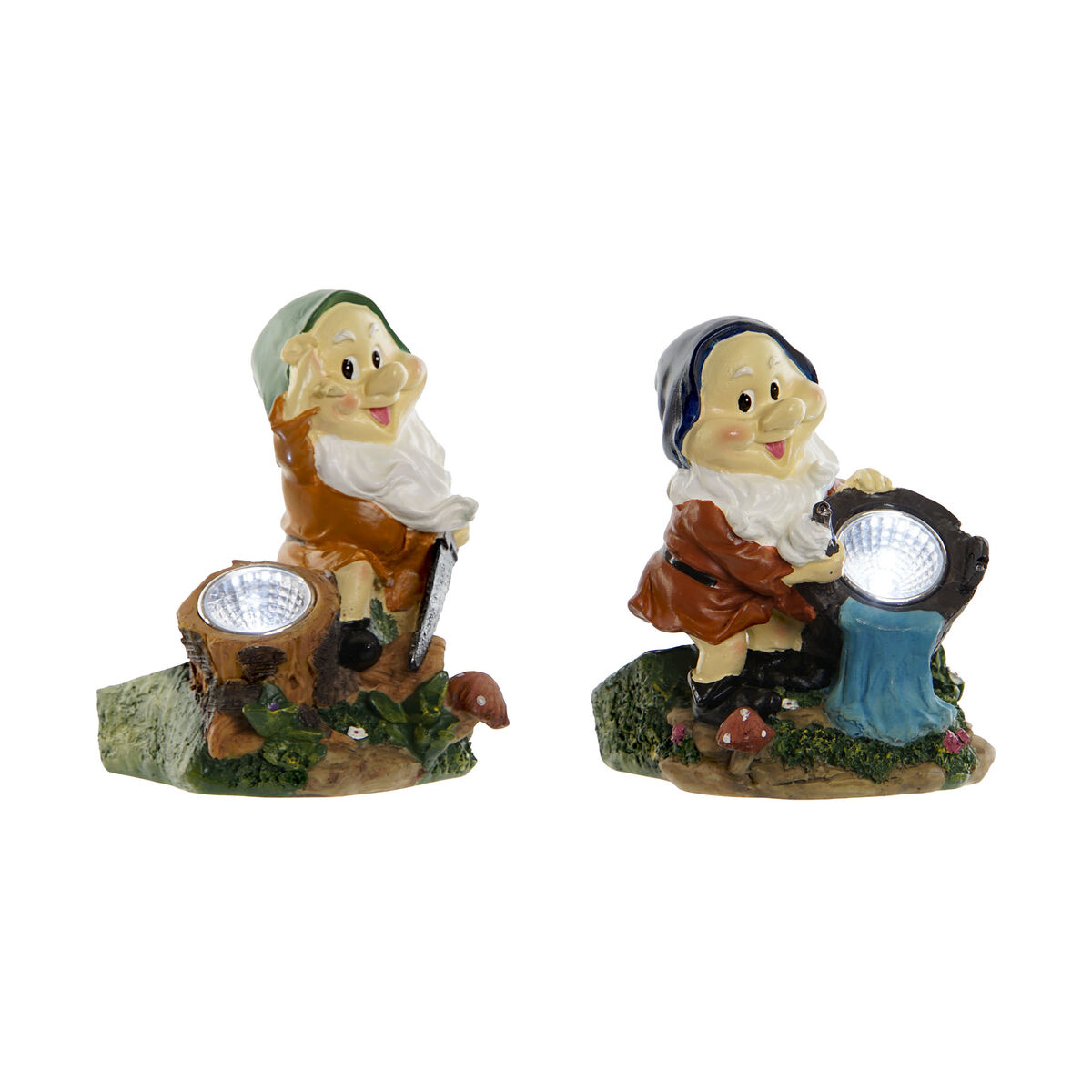 Gnomos de jardín Home ESPRIT Multicolor 11,5 x 11 x 15,2 cm (2 Unidades)