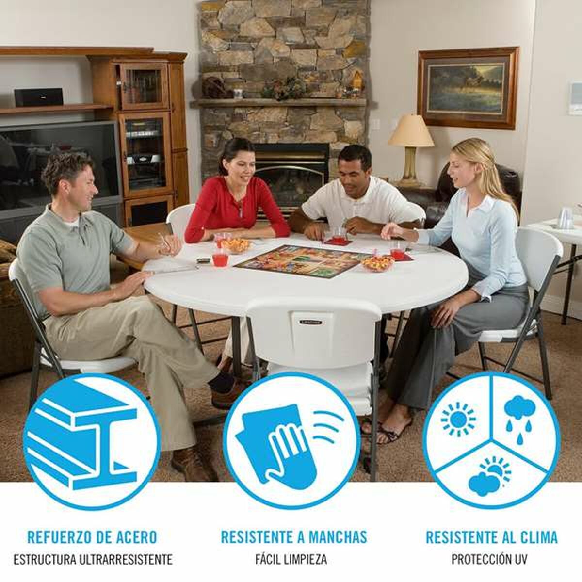 Mesa Plegable Lifetime Ø 152 cm Redonda