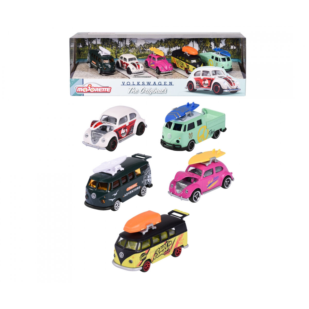 Playset de Vehículos Majorette Volkswagen Originals (5 Piezas)