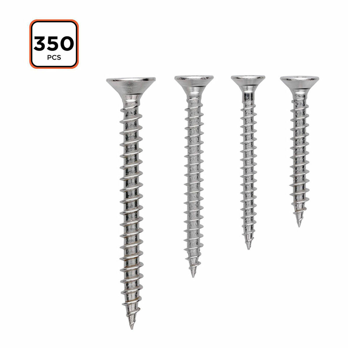 Kit de tornillos Black & Decker Pozidriv Madera 350 Piezas