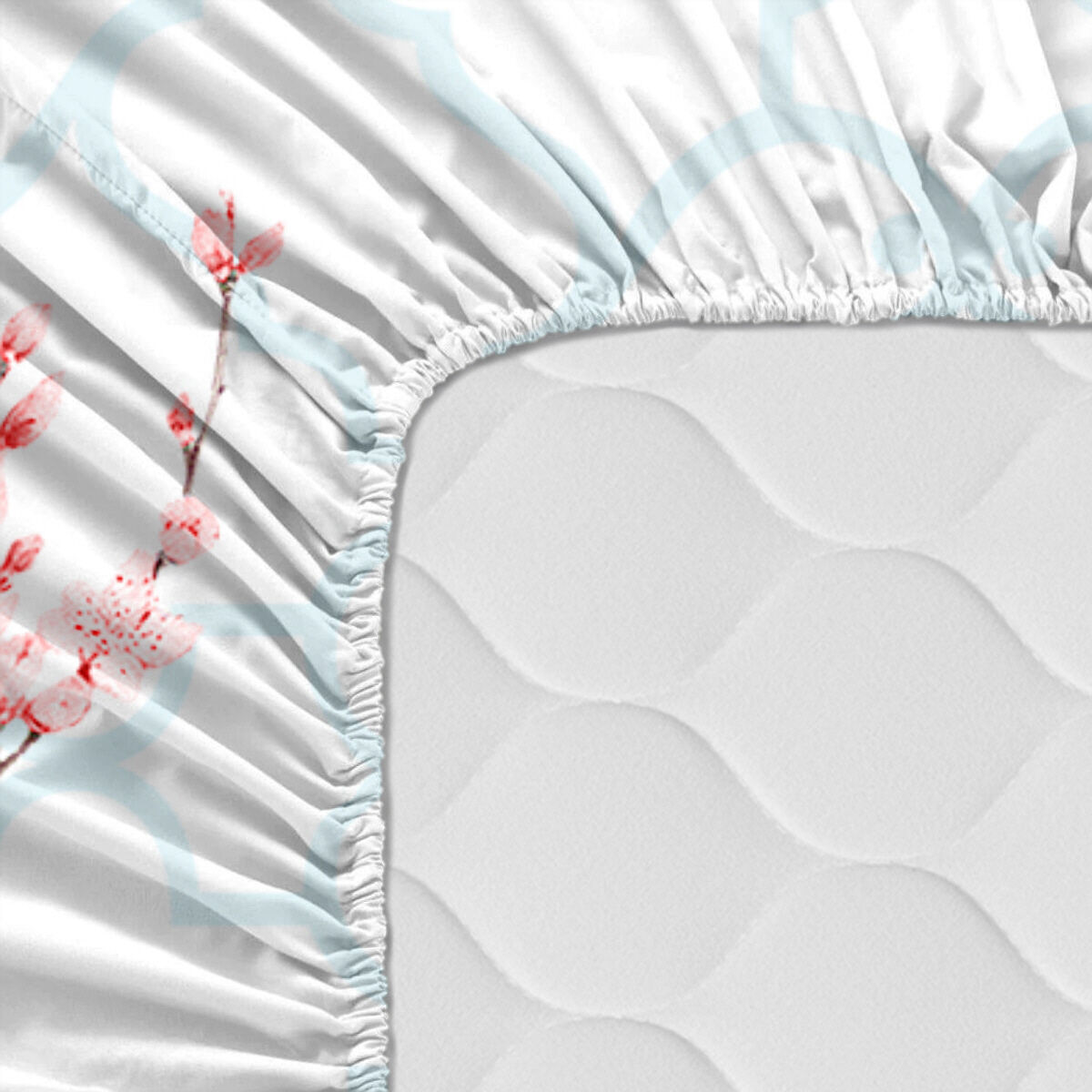 Sábana Bajera HappyFriday Sakura Multicolor 140 x 200 x 32 cm 