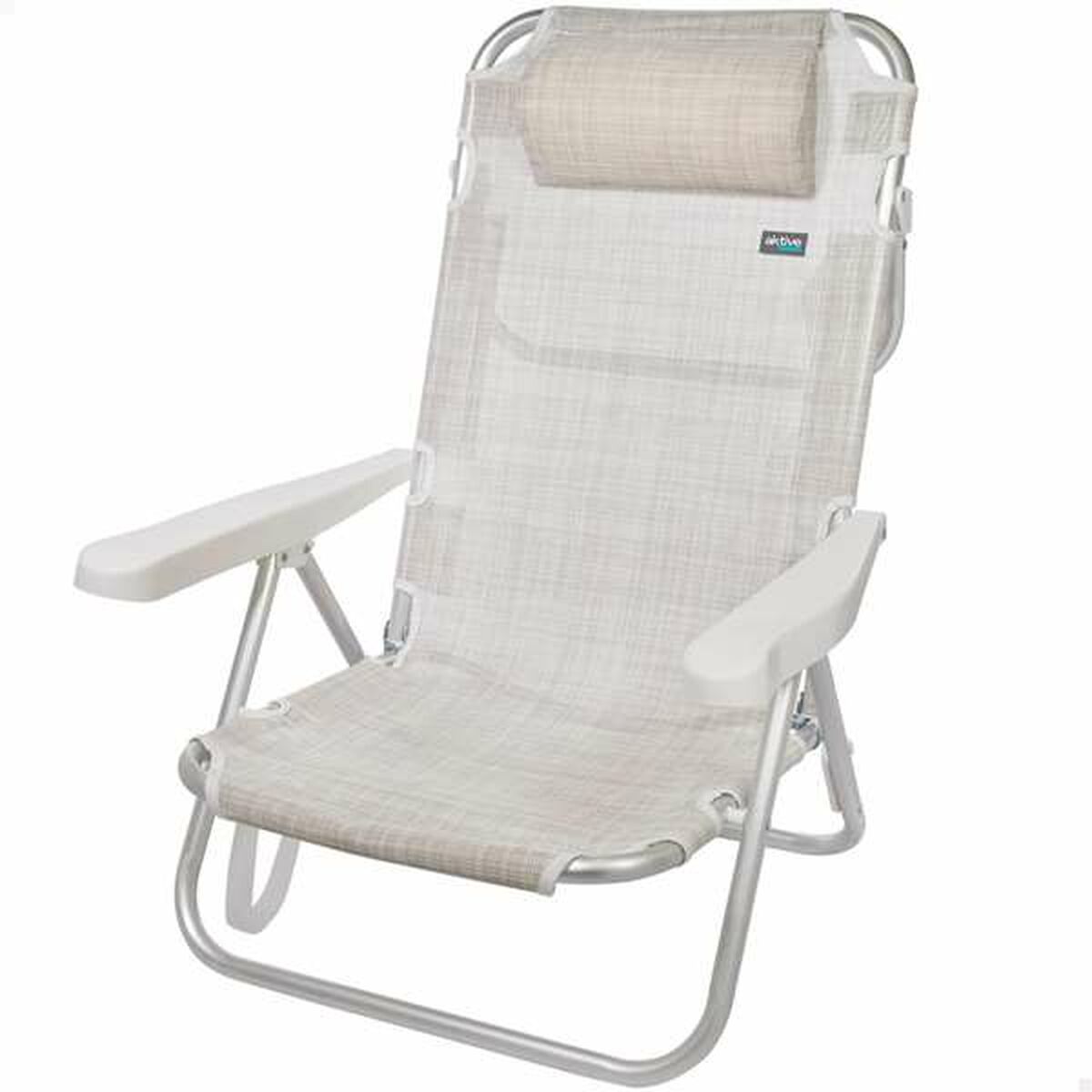 Silla Plegable Aktive Blanco 48 x 46 x 84 cm Playa
