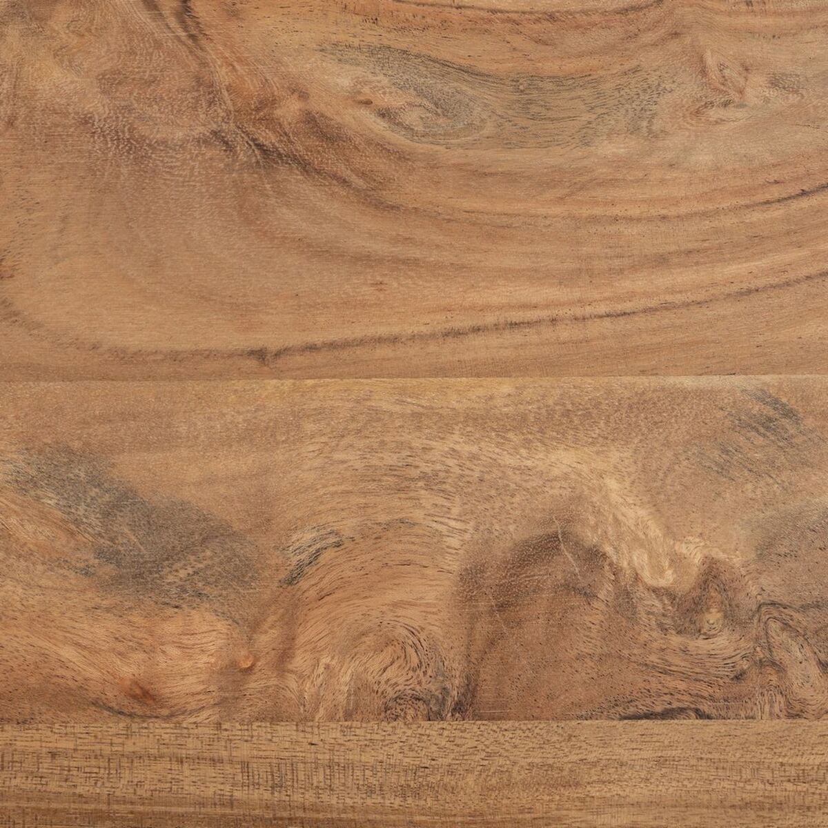 Juego de 2 mesas Negro Natural Metal Hierro Madera de acacia 70 x 70 x 40 cm (2 Unidades)