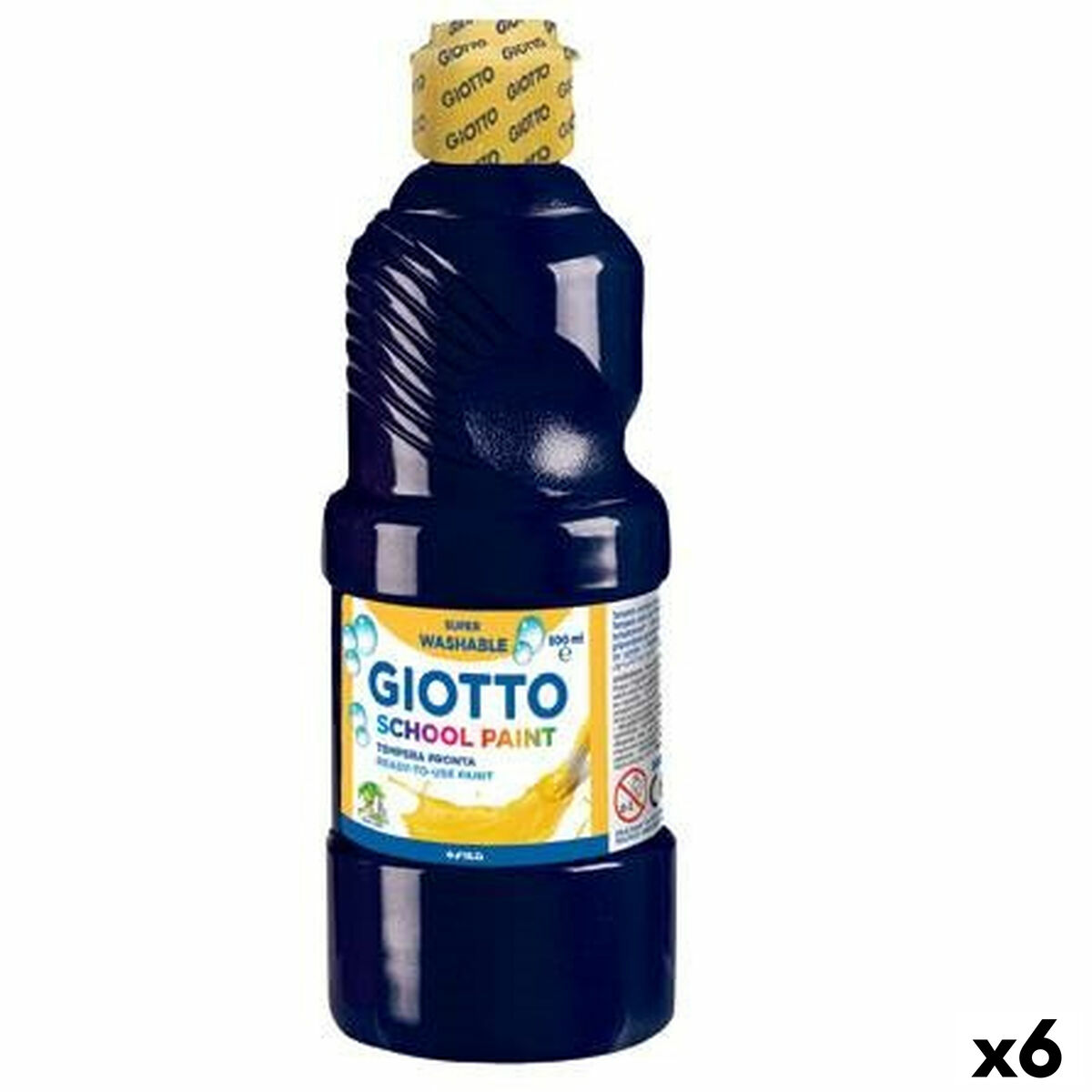 Témpera Giotto   Negro 500 ml (6 Unidades)