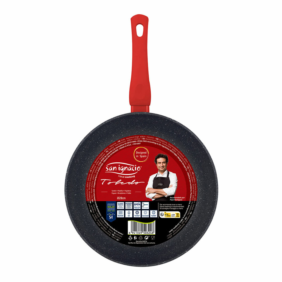 Sartén San Ignacio Toledo SG-6287 Ø 28 cm Negro Aluminio