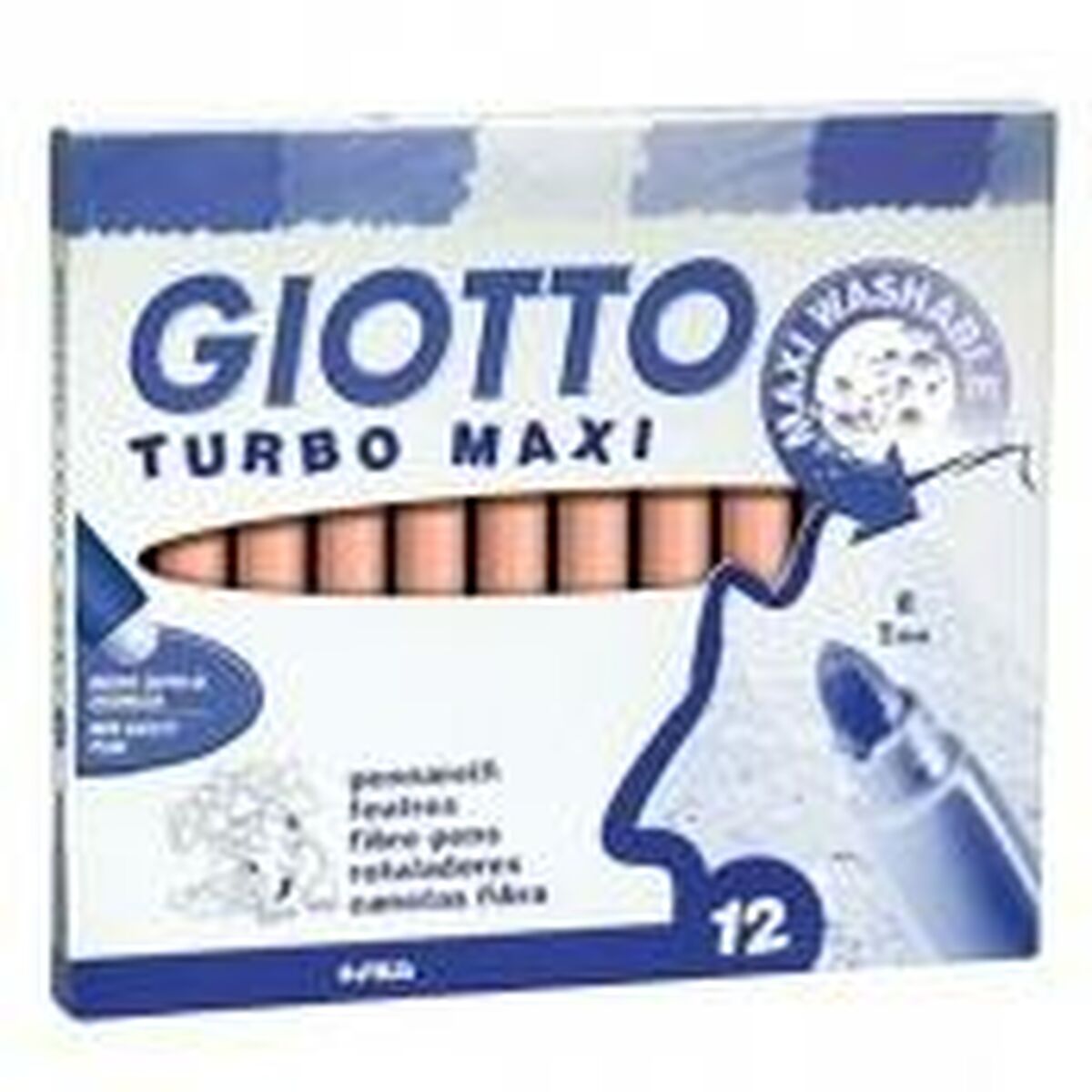 Set de Rotuladores Giotto Turbo Maxi Naranja (5 Unidades)