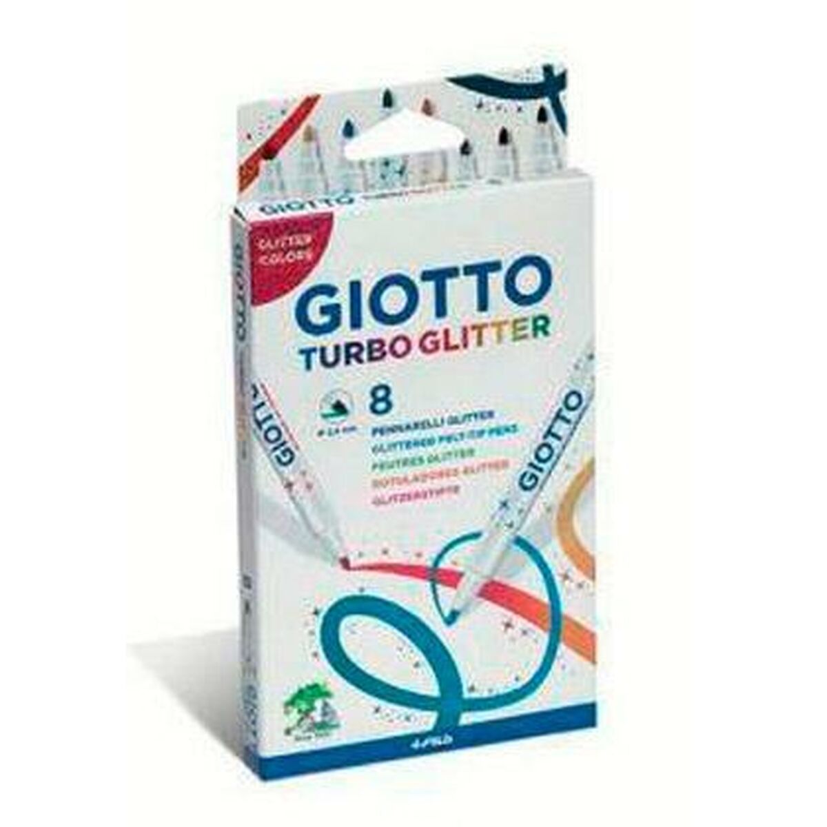 Set de Rotuladores Giotto Turbo Glitter Multicolor (10 Unidades)