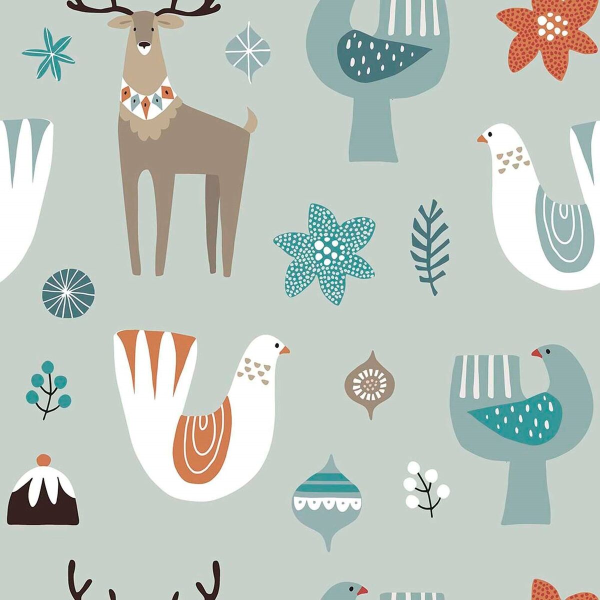 Mantel resinado antimanchas Belum Merry Christmas Multicolor 150 x 150 cm