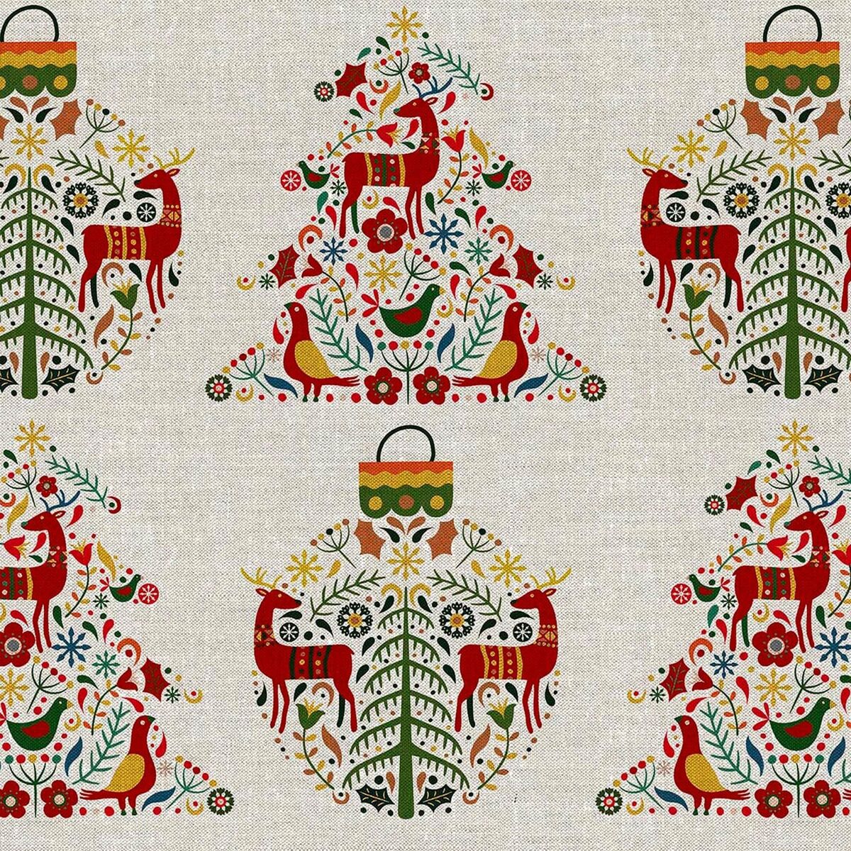 Mantel resinado antimanchas Belum Merry Christmas Multicolor 200 x 150 cm