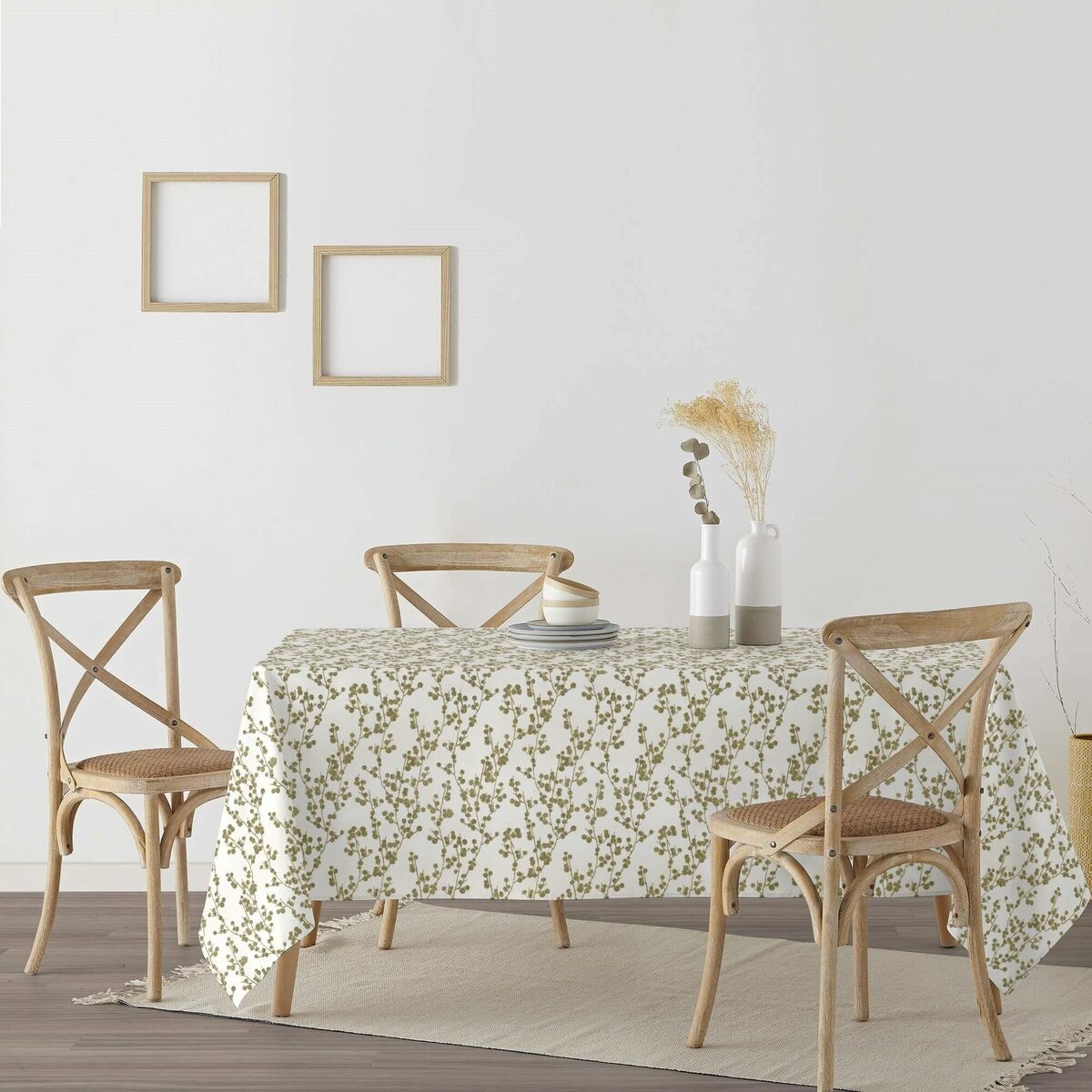 Mantel resinado antimanchas Belum Tree Gold Multicolor 150 x 150 cm