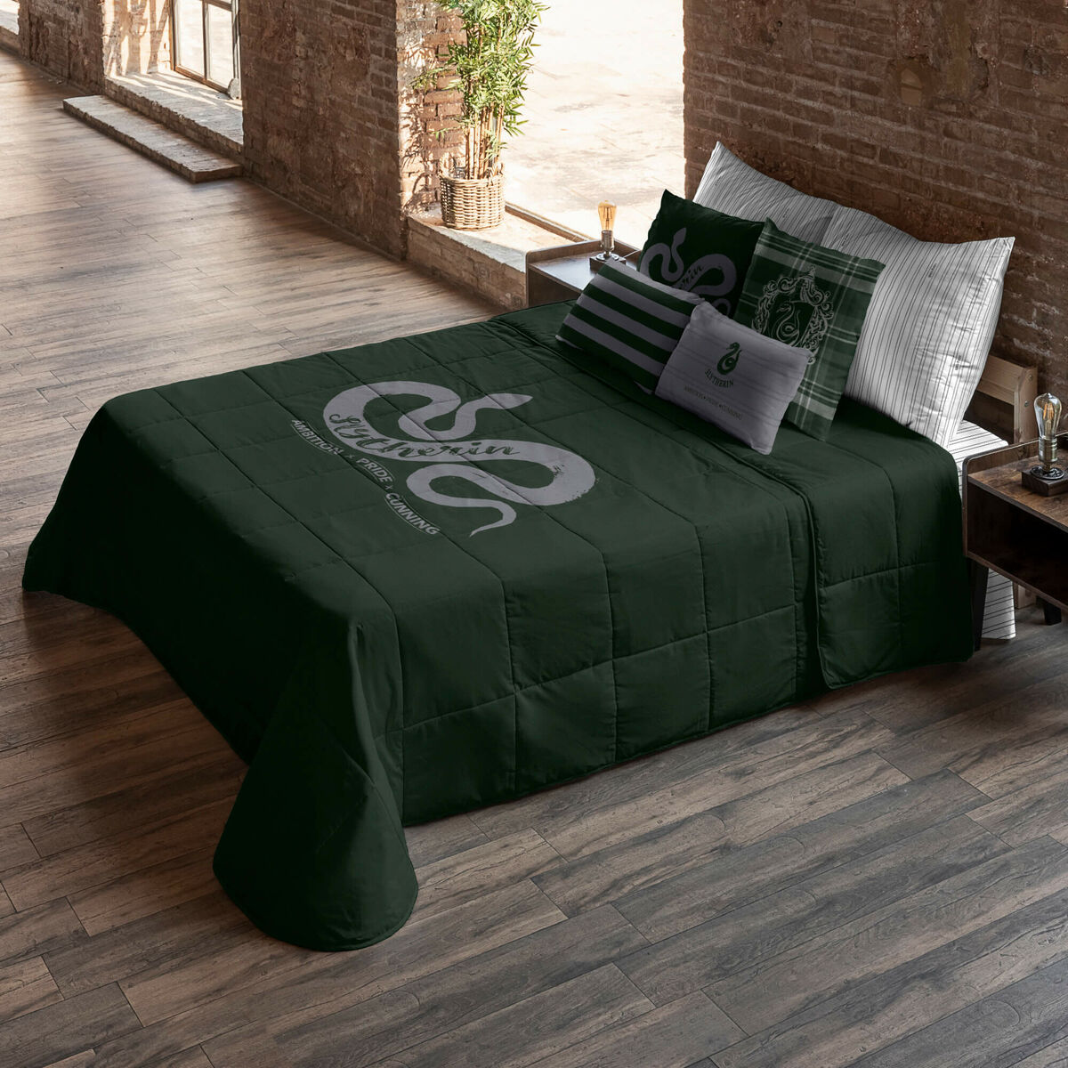 Edredón Harry Potter Slytherin Multicolor 190 x 4 x 270 cm Cama de 90