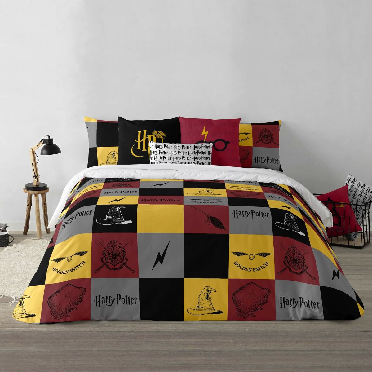 Juego de funda nórdica Harry Potter Hogwarts Multicolor Cama de 120 200 x 200 cm