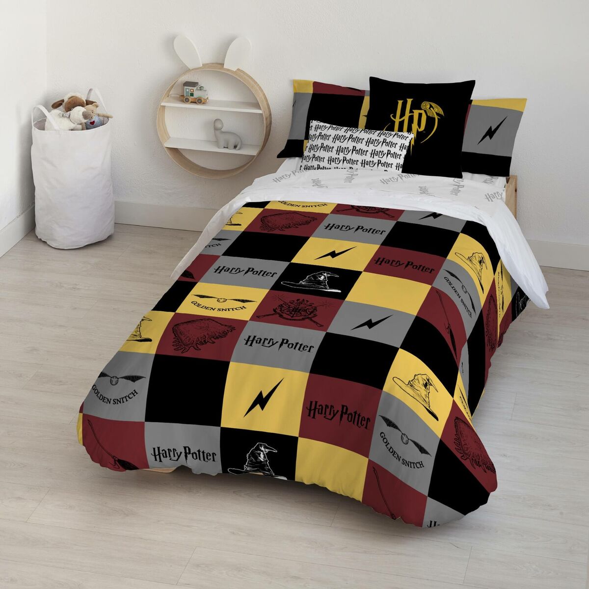 Juego de funda nórdica Harry Potter Hogwarts Multicolor Cama de 120 200 x 200 cm