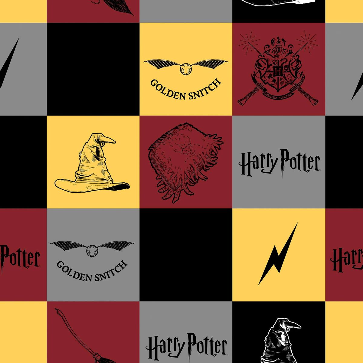 Juego de funda nórdica Harry Potter Hogwarts Multicolor Cama de 120 200 x 200 cm