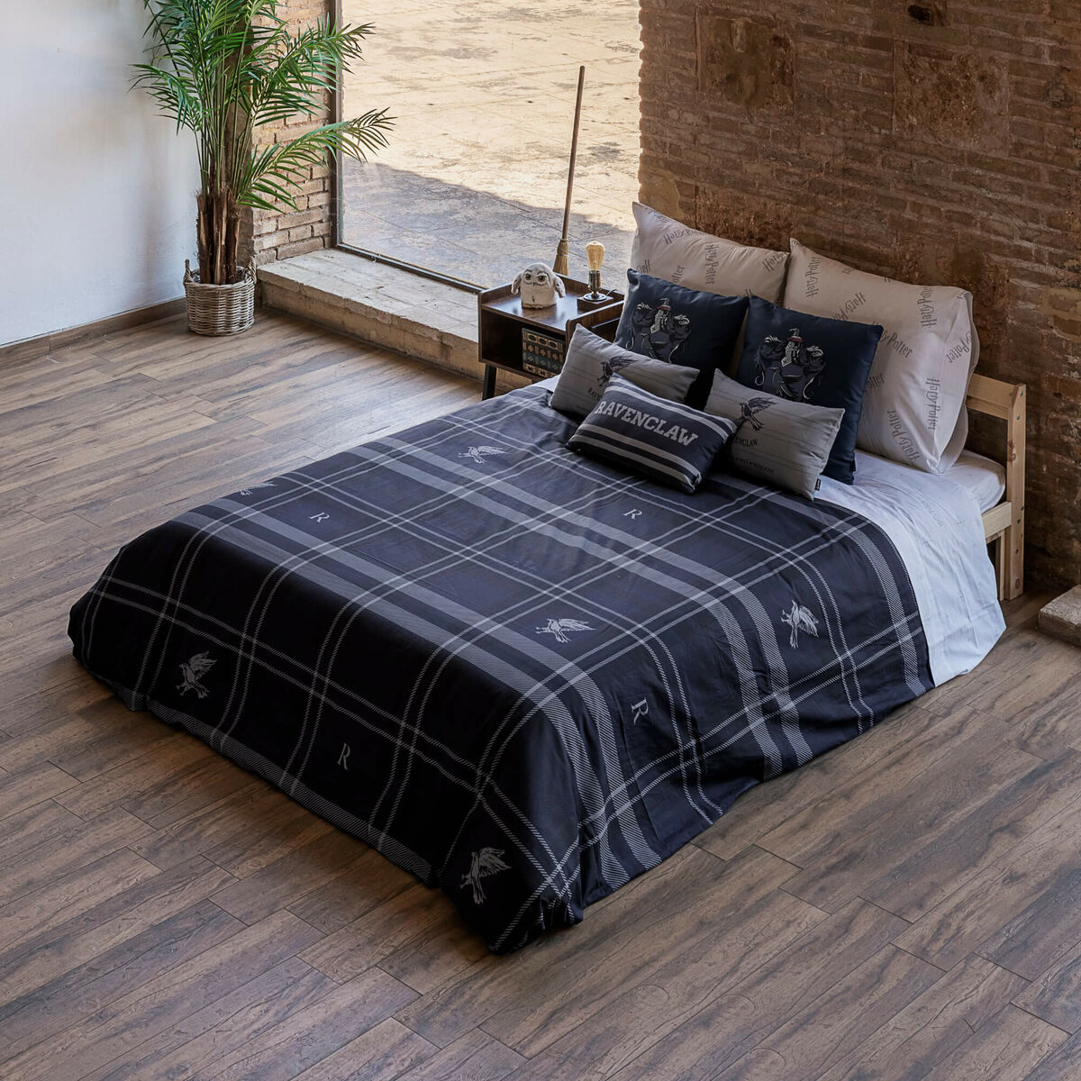 Funda Nórdica Harry Potter Ravenclaw Multicolor Azul marino 175 Hilos 180 x 220 cm Cama de 105