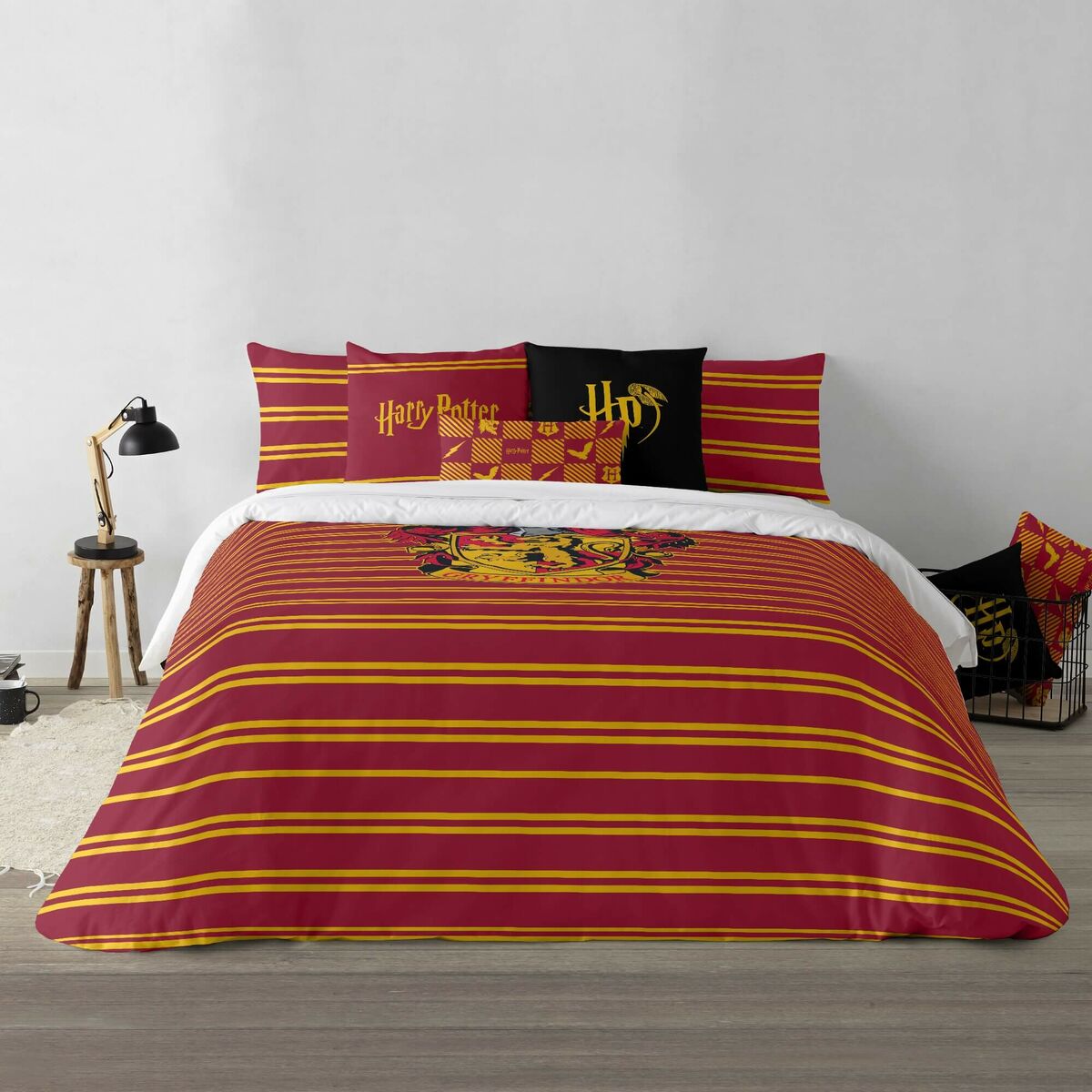 Funda Nórdica Harry Potter Gryffindor Shield Multicolor 175 Hilos 180 x 220 cm Cama de 105