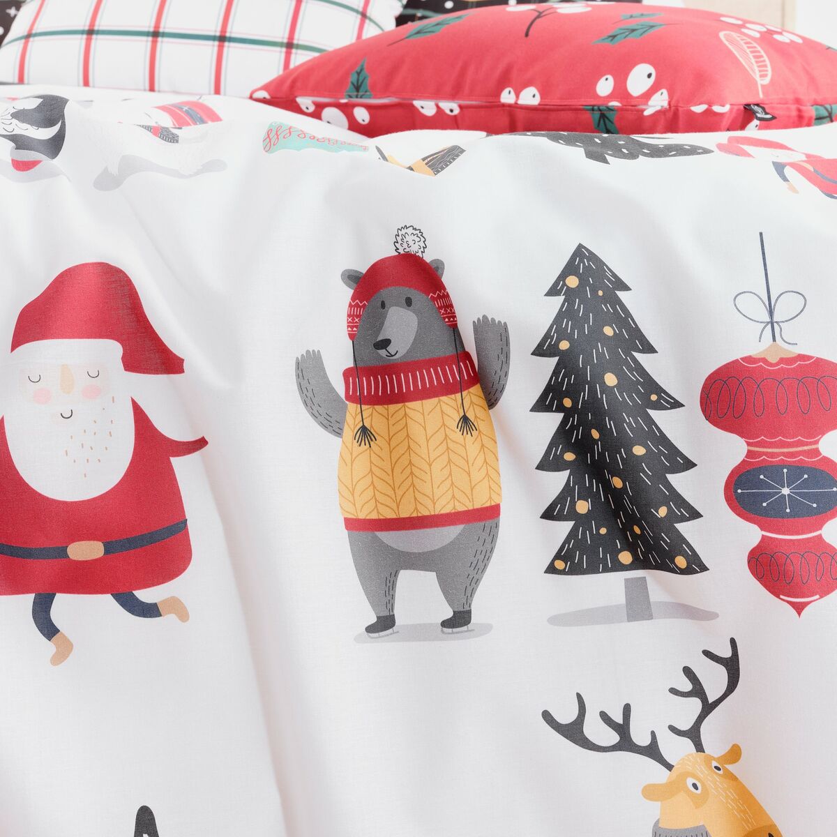 Funda Nórdica Decolores Laponia Multicolor 175 Hilos 200 x 200 cm Cama de 120