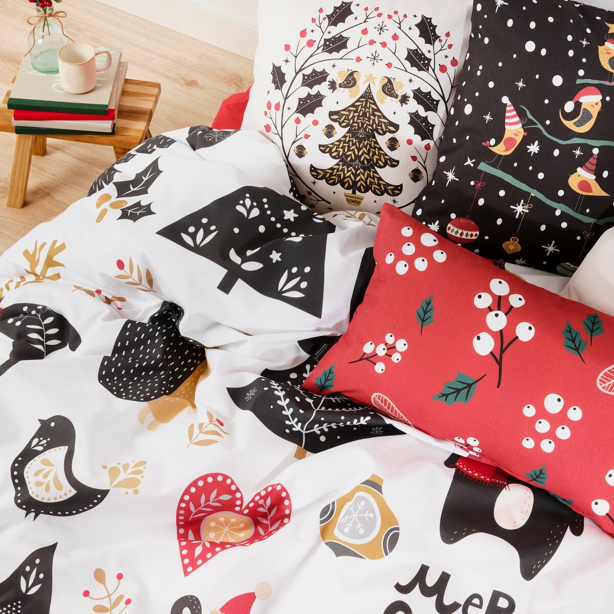 Funda Nórdica Decolores Laponia Multicolor 175 Hilos 260 x 240 cm Cama de 180