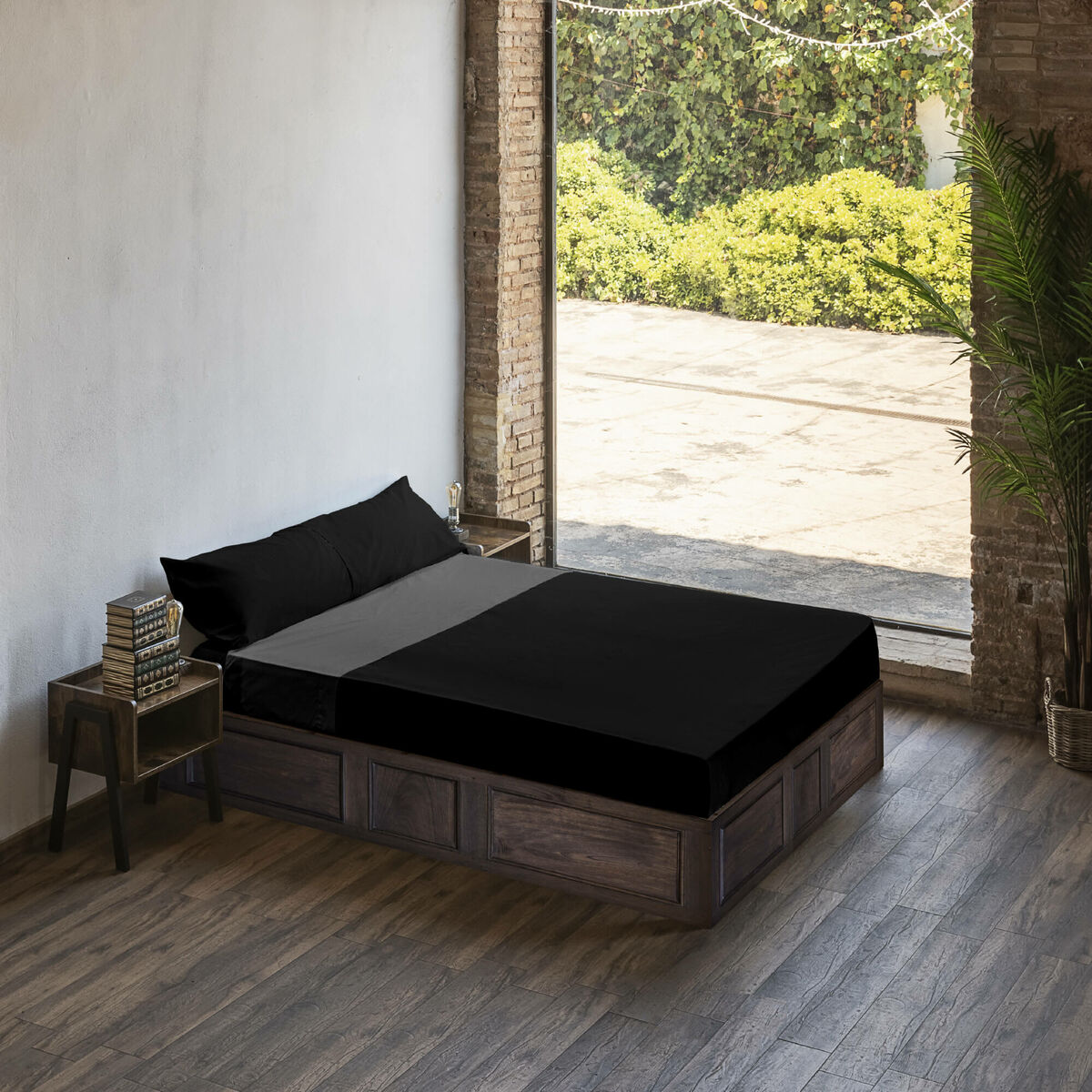 Juego de Sábanas Harry Potter Negro Multicolor Cama de 90