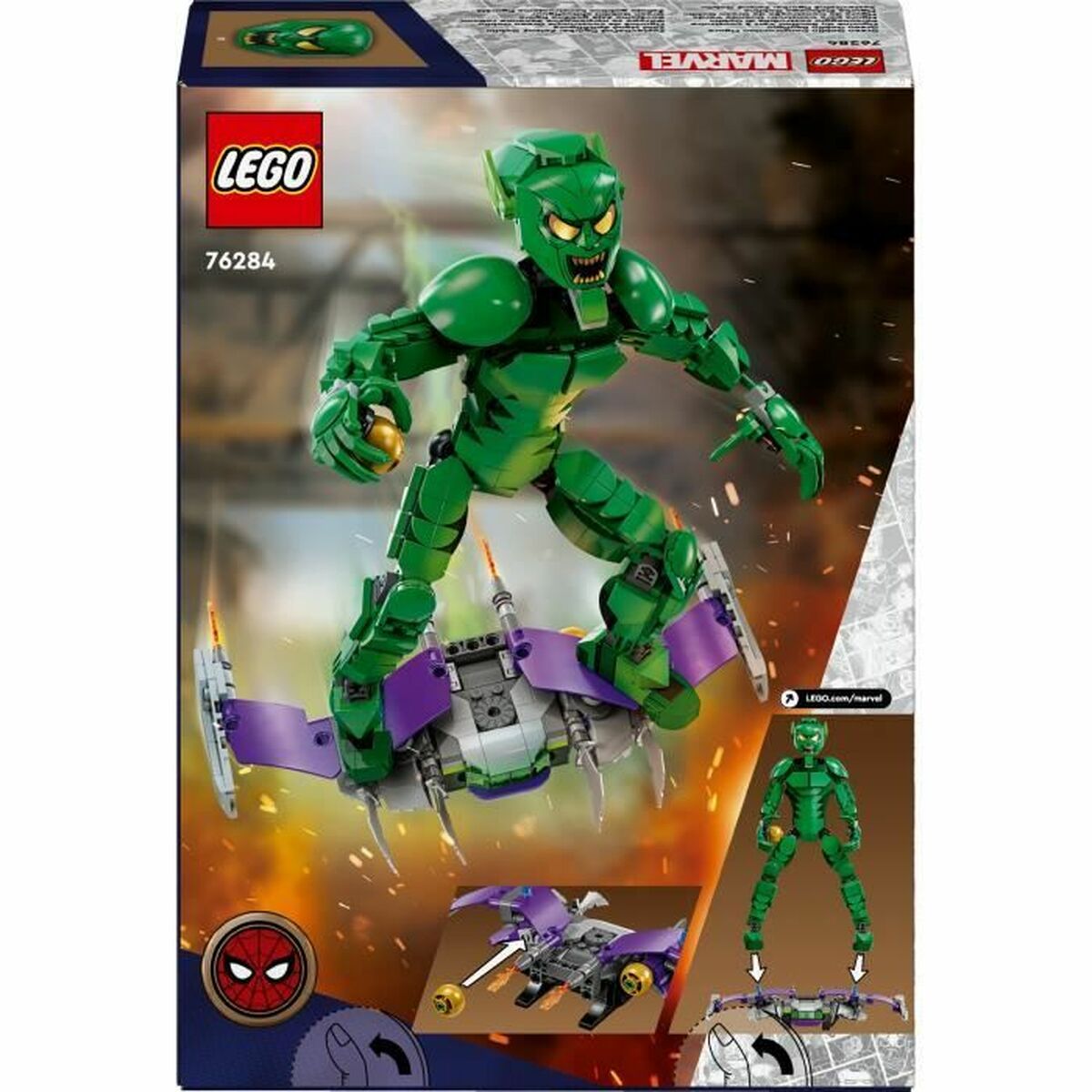 Juego de Construcción Lego 76284 Green Goblin Multicolor 471 Piezas