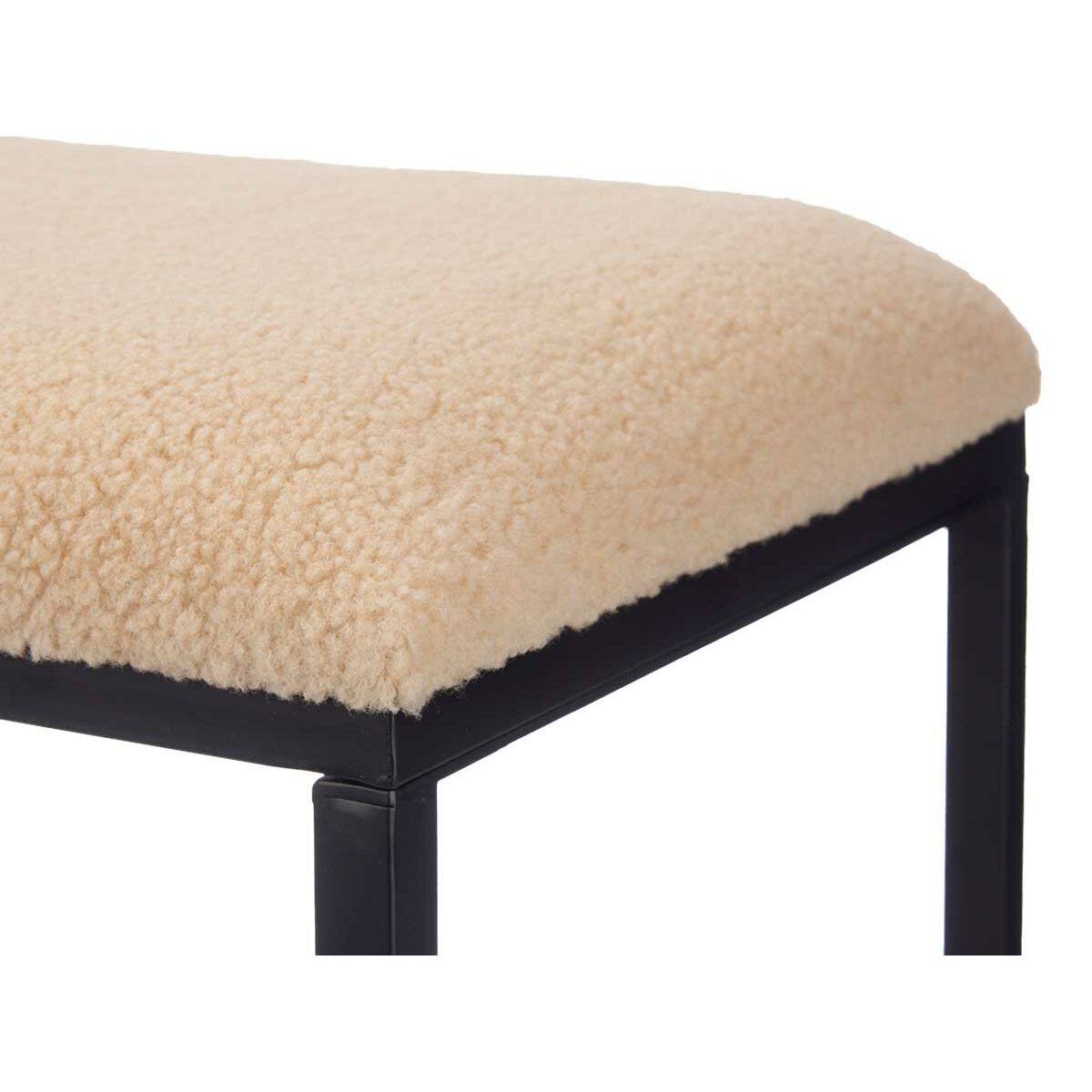 Banco Gift Decor Beige Metal Tela 81 x 42 x 38 cm