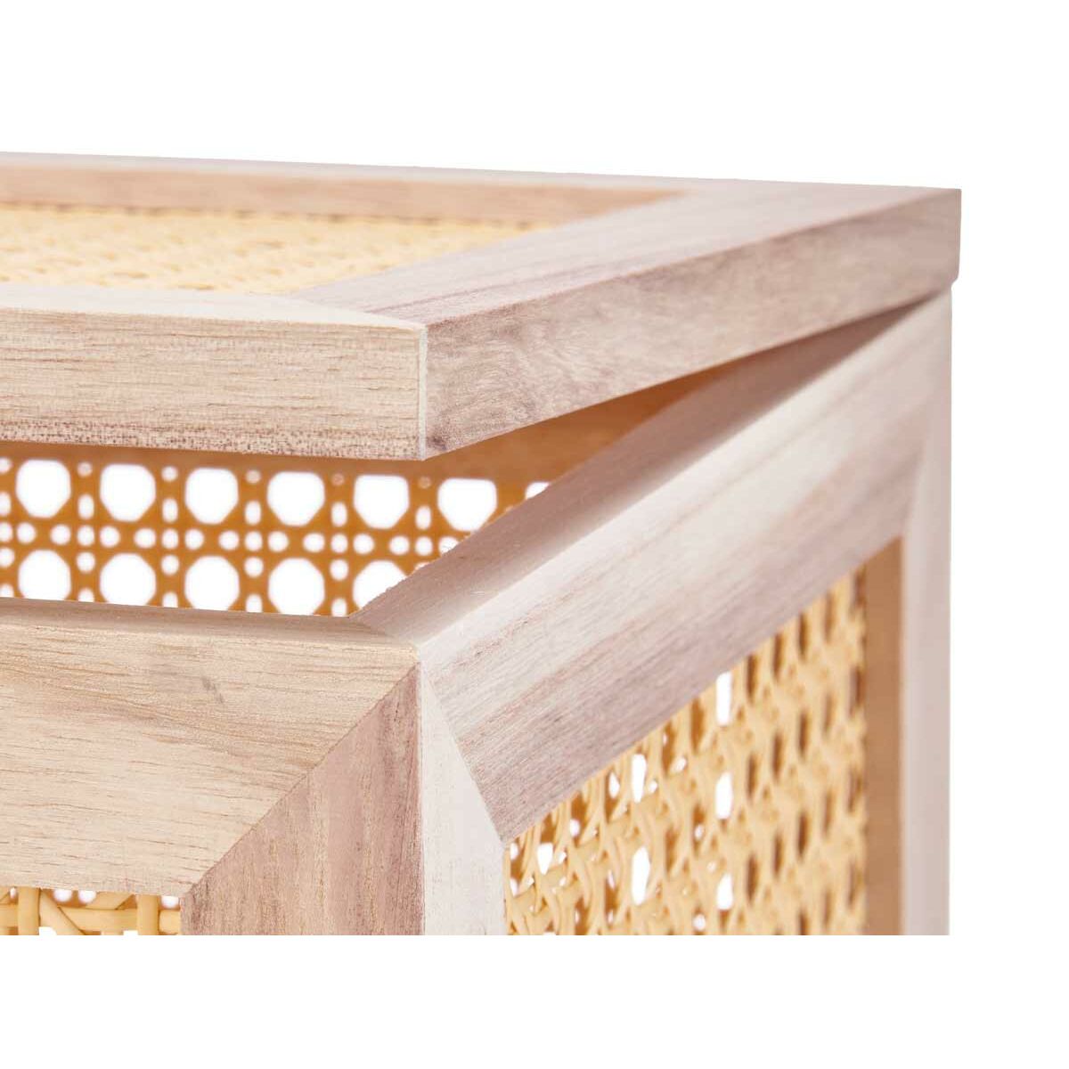 Juego de Baúles Gift Decor Natural Madera de Paulonia 43 x 25 x 23 cm 50 x 32 x 28 cm 57 x 33 x 39 cm 3 Piezas