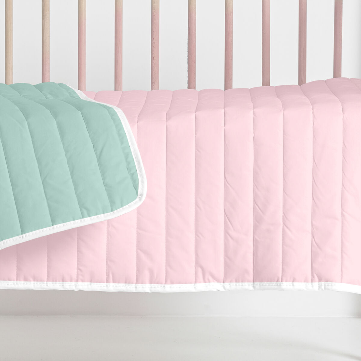 Colcha HappyFriday Basic Kids Dash Menta 100 x 130 cm