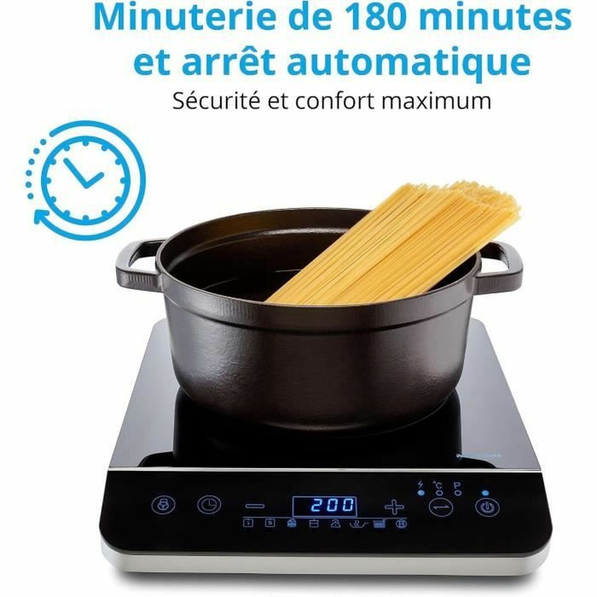 Placa de Inducción Medion Negro 2000 W