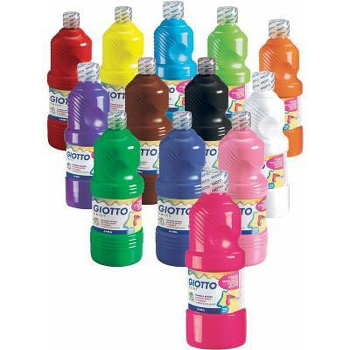 Témpera Giotto School Amarillo 500 ml Lavable (6 Unidades)