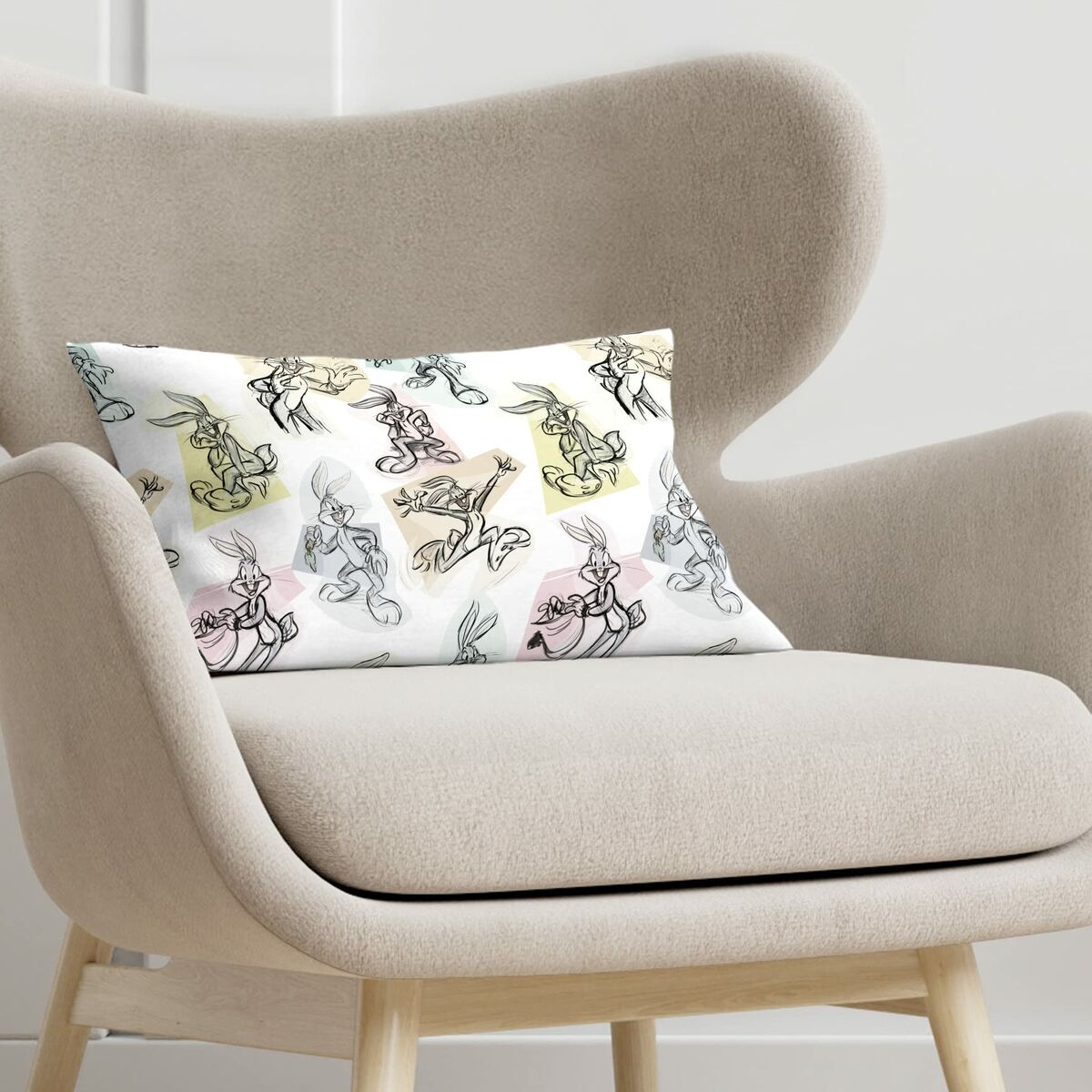 Funda de cojín Looney Tunes Sketch Multicolor 30 x 50 cm