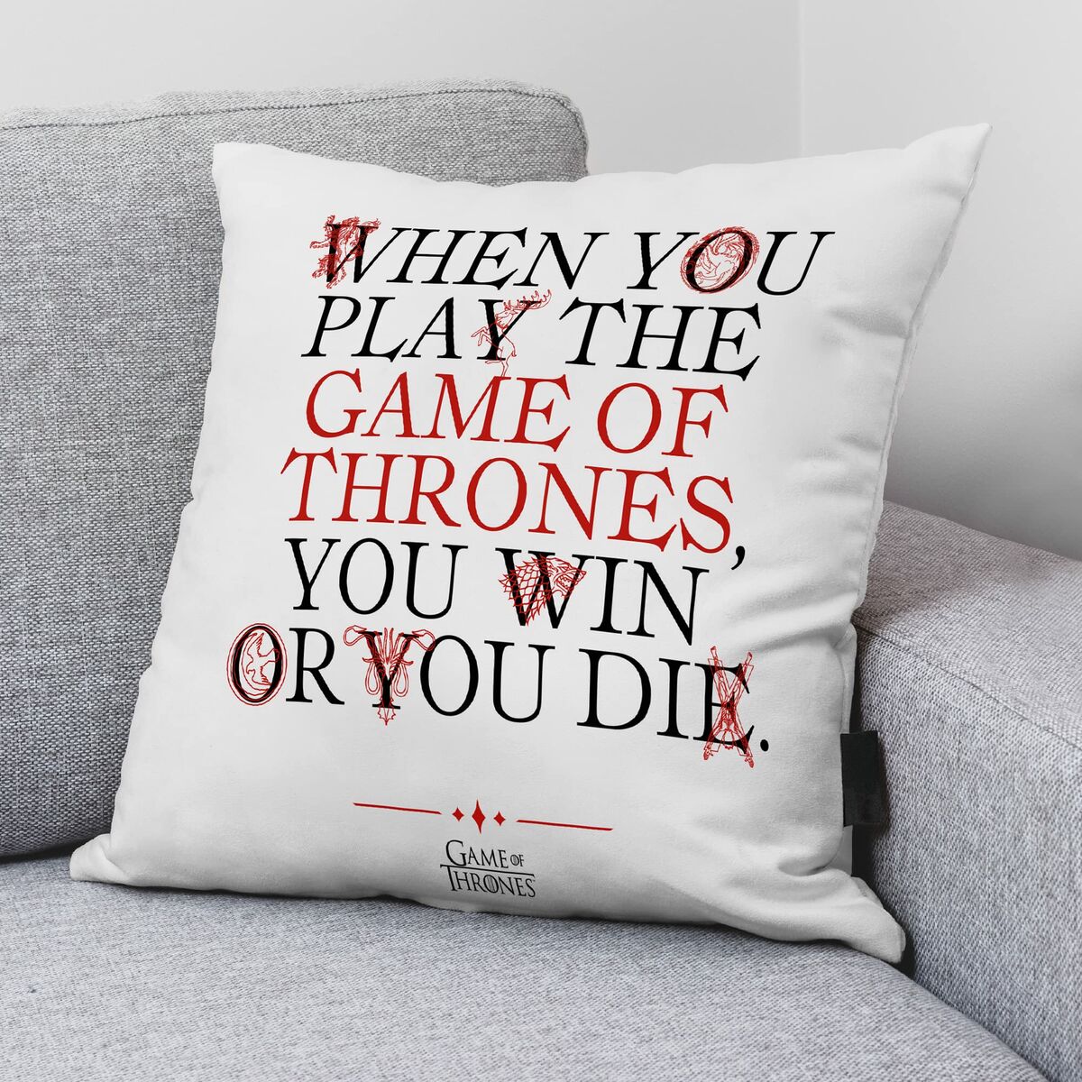 Funda de cojín Game of Thrones Play Got A Multicolor 45 x 45 cm