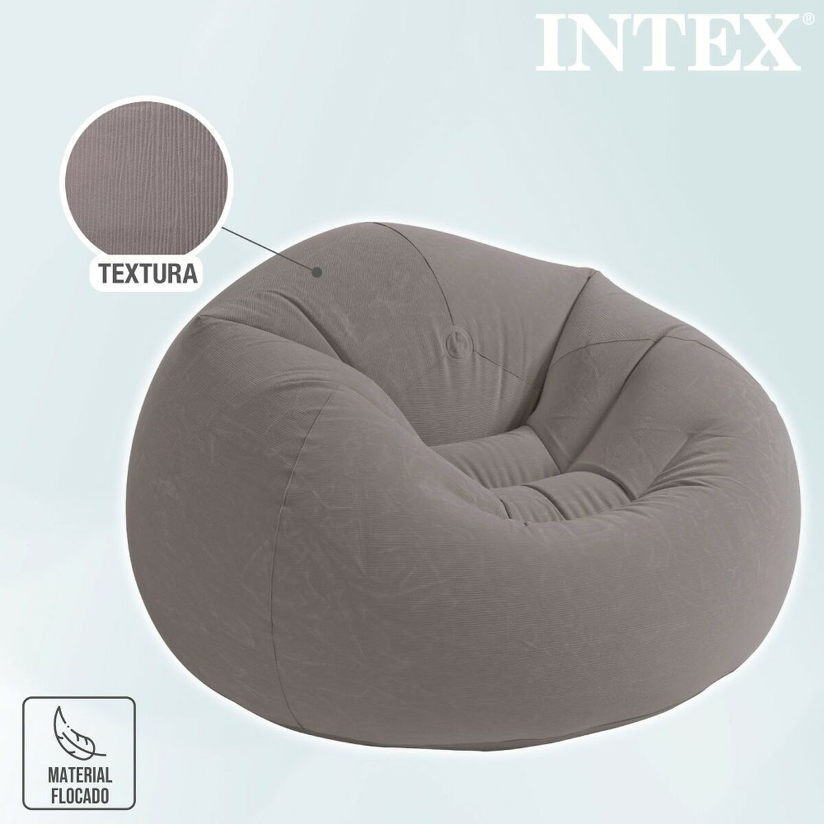 Sillón Hinchable Intex Gris 107 x 69 x 104 cm 114 x 71 x 114 cm (6 Unidades)