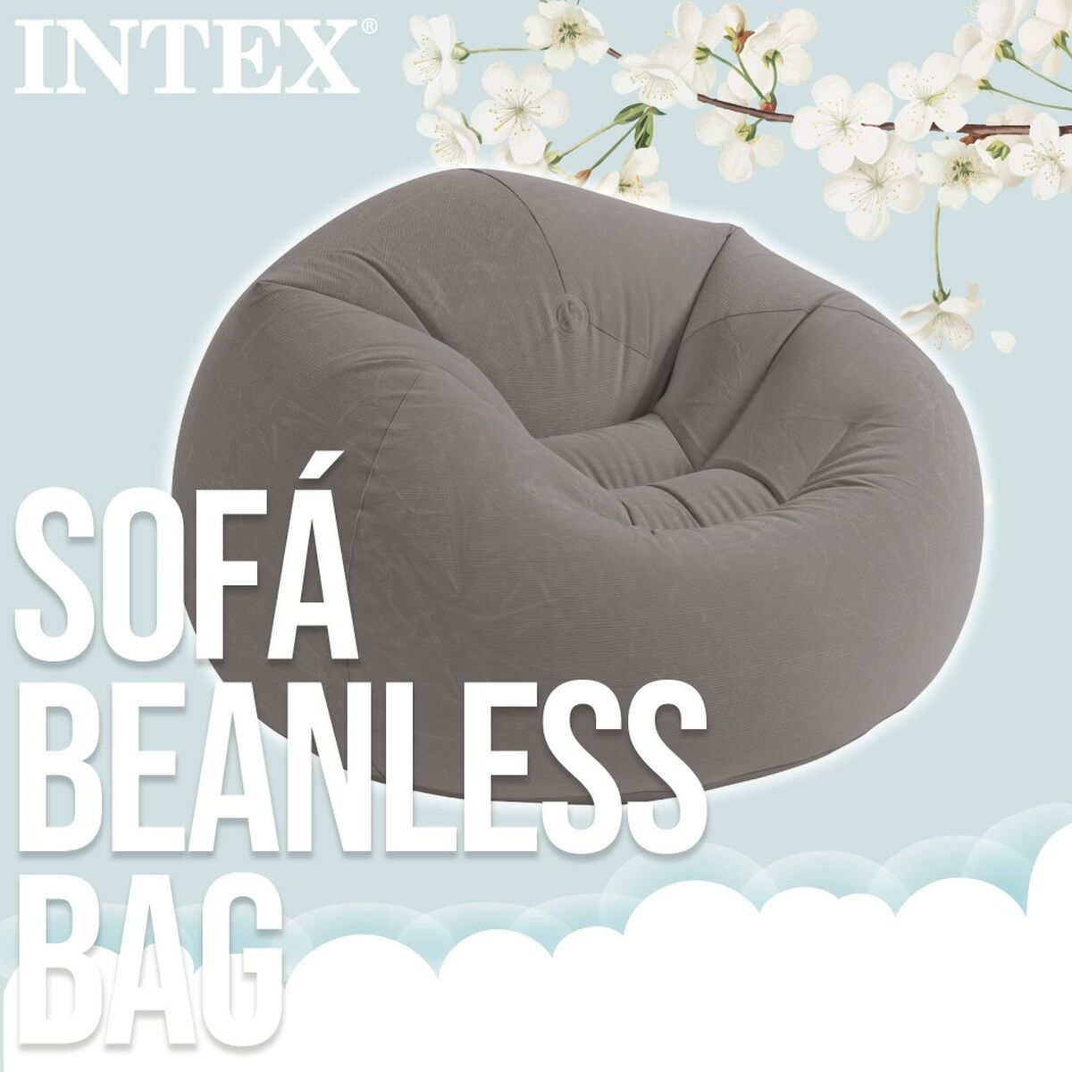 Sillón Hinchable Intex Gris 107 x 69 x 104 cm 114 x 71 x 114 cm (6 Unidades)