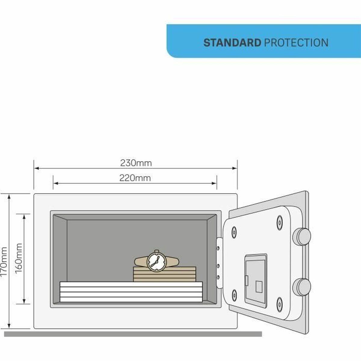 Caja Fuerte con Cerradura Electrónica Yale Negro 3,8 L 17 x 23 x 17 cm Acero Inoxidable Acero