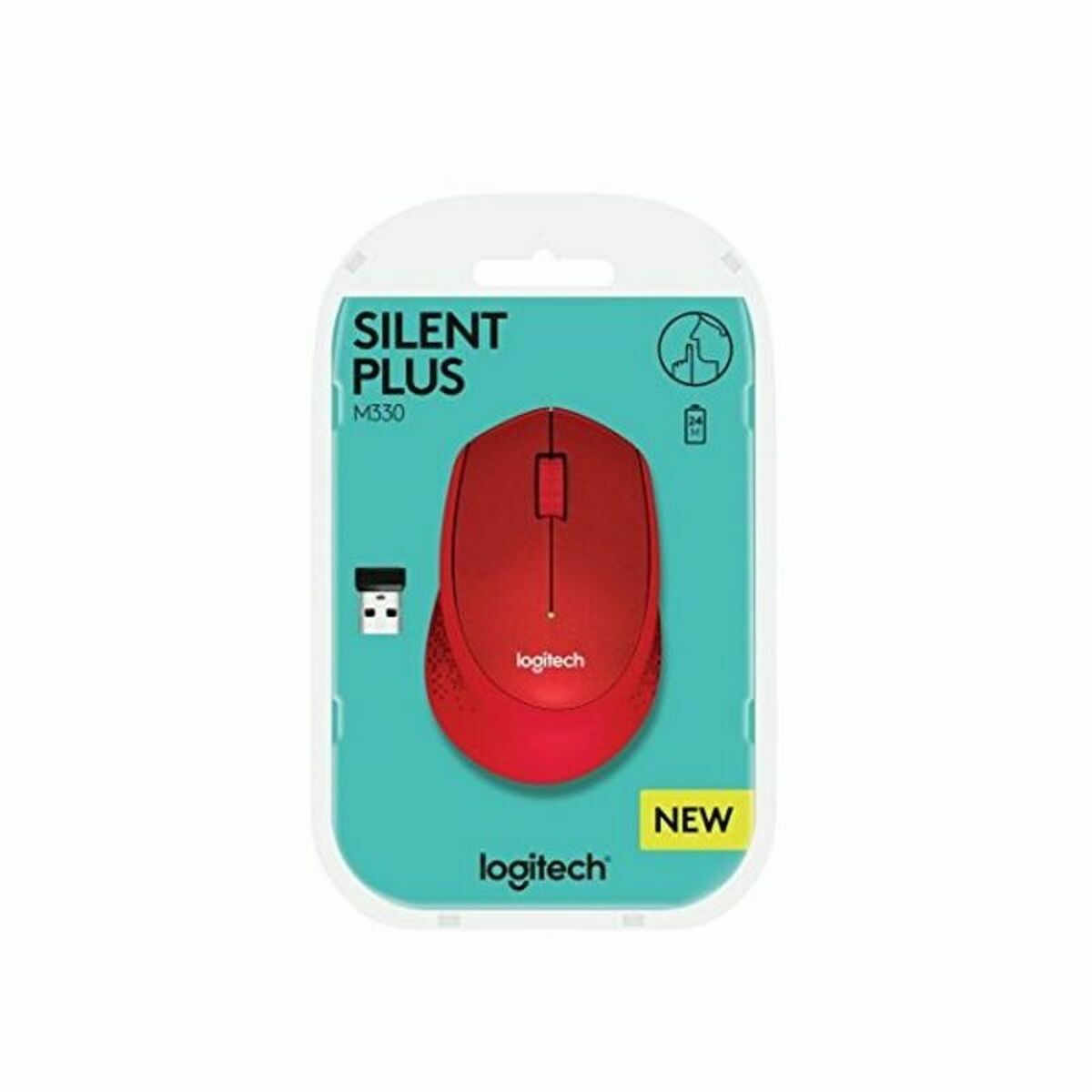 Ratón Inalámbrico Logitech M330 Silent Plus Rojo 1000 dpi