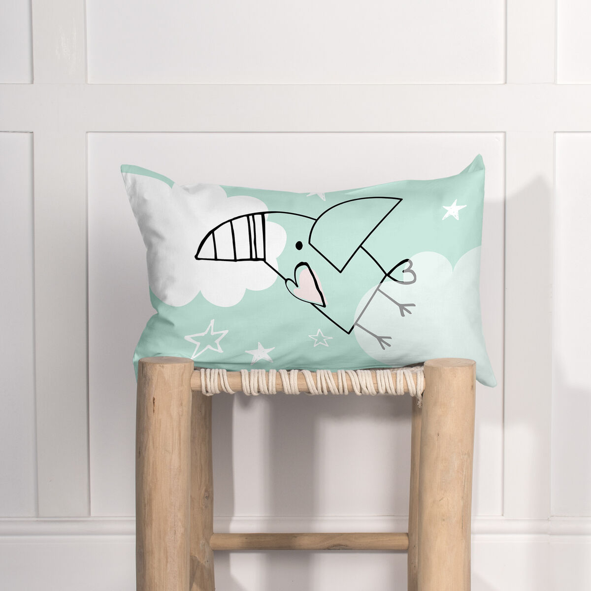 Funda de cojín HappyFriday Moshi Moshi Macaque Multicolor 50 x 30 cm