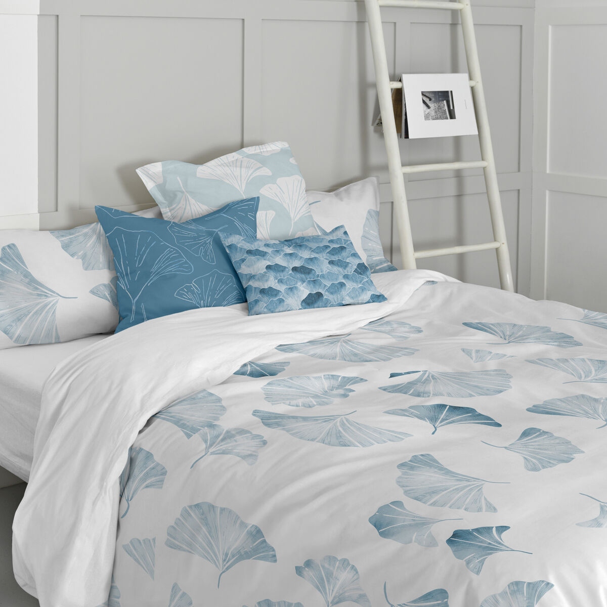 Funda de cojín HappyFriday Blanc Ginkgo  Multicolor 60 x 60 cm