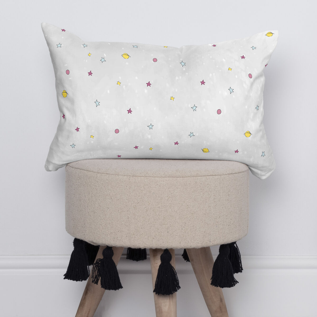 Funda de cojín HappyFriday Le Petit Prince Univers  Multicolor 50 x 30 cm