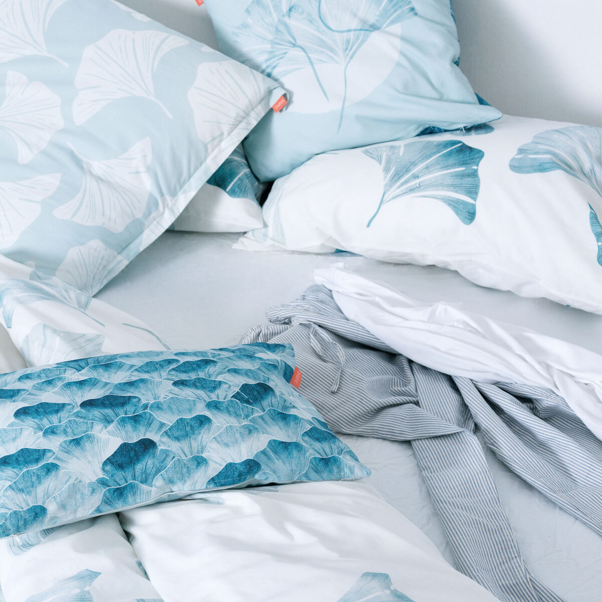 Funda Nórdica HappyFriday Blanc Ginkgo  Multicolor 140 x 200 cm