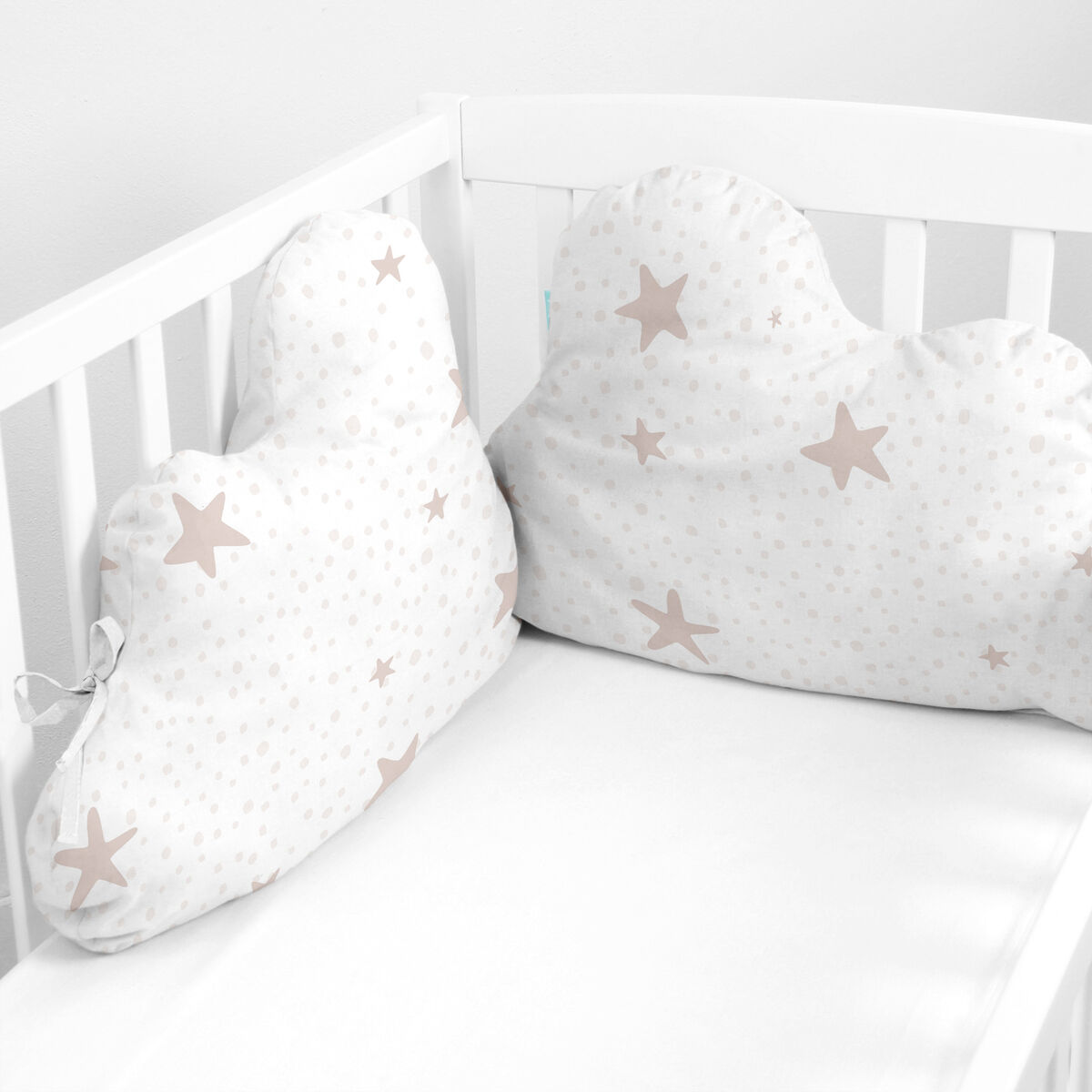 Protector de Cuna HappyFriday Basic Kids Little star  Rosa 60 x 40 cm