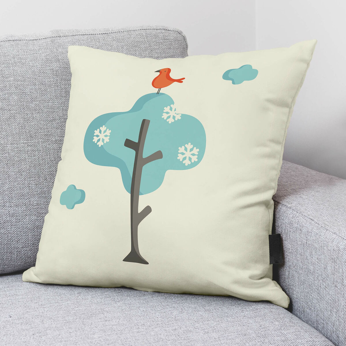 Funda de cojín Decolores Arbol Beige 50 x 50 cm