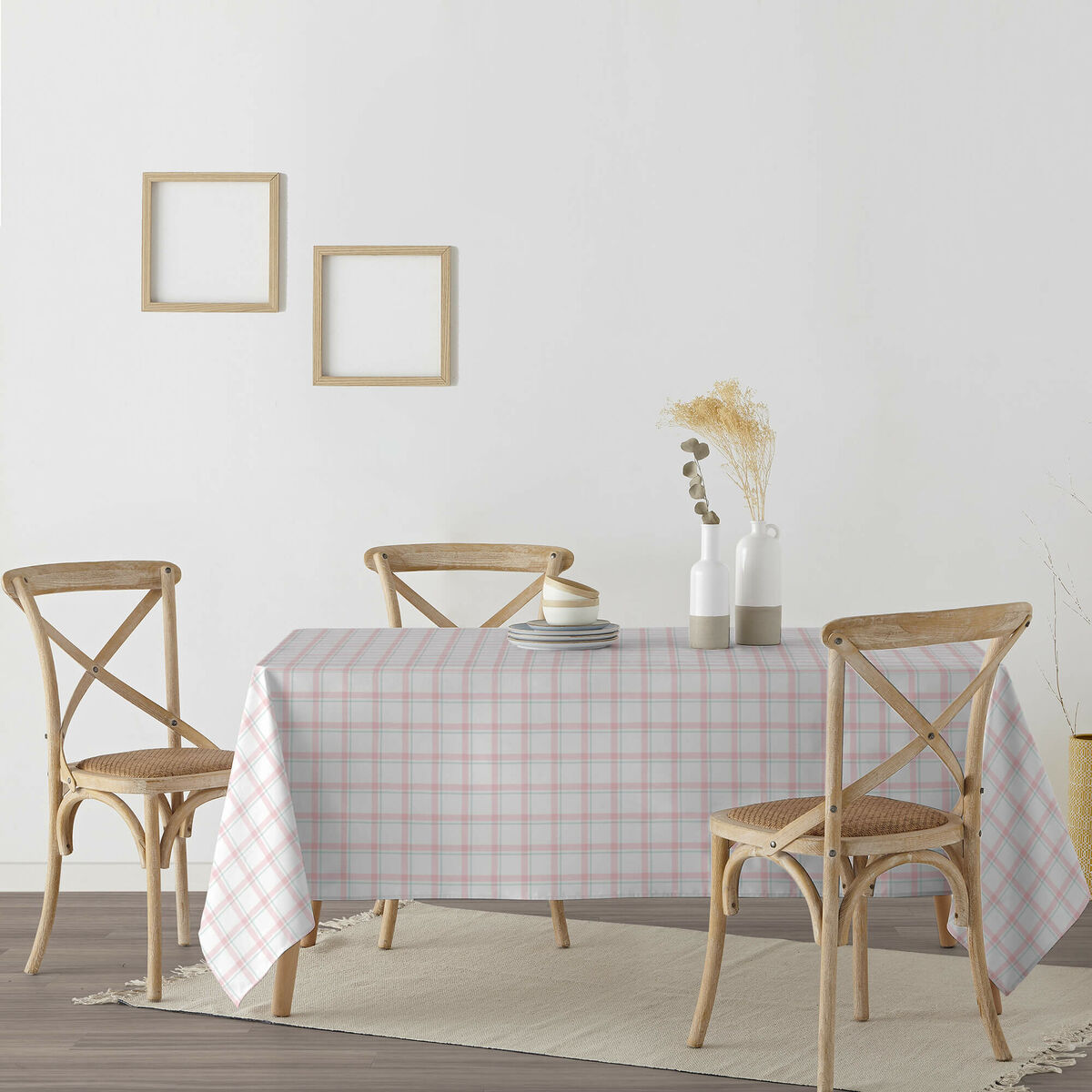 Mantel antimanchas Belum 0120-237 Multicolor Rosa 200 x 150 cm Cuadrados